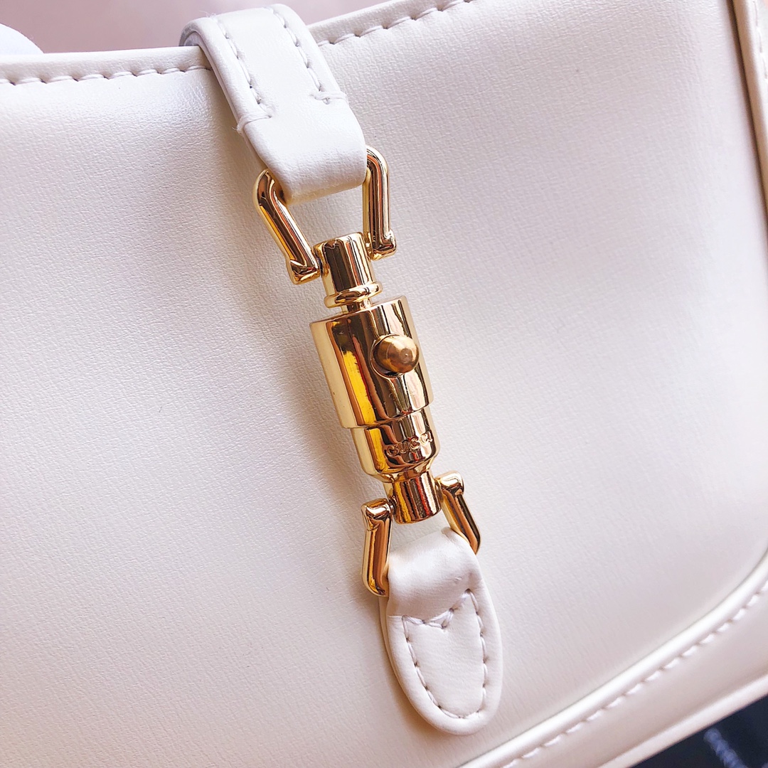 Replica Gucci Jackie 1961 Mini Shoulder Bag 637092 Black/White/Red1:1High-quality replica