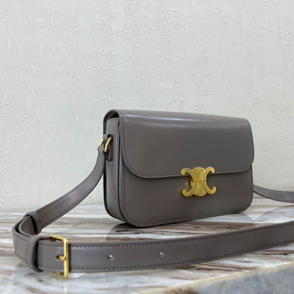 CELINE CLASSIQUE TRIOMPHE BAG in shiny calfskin(HIGH-END GRADE)1:1High-quality replica