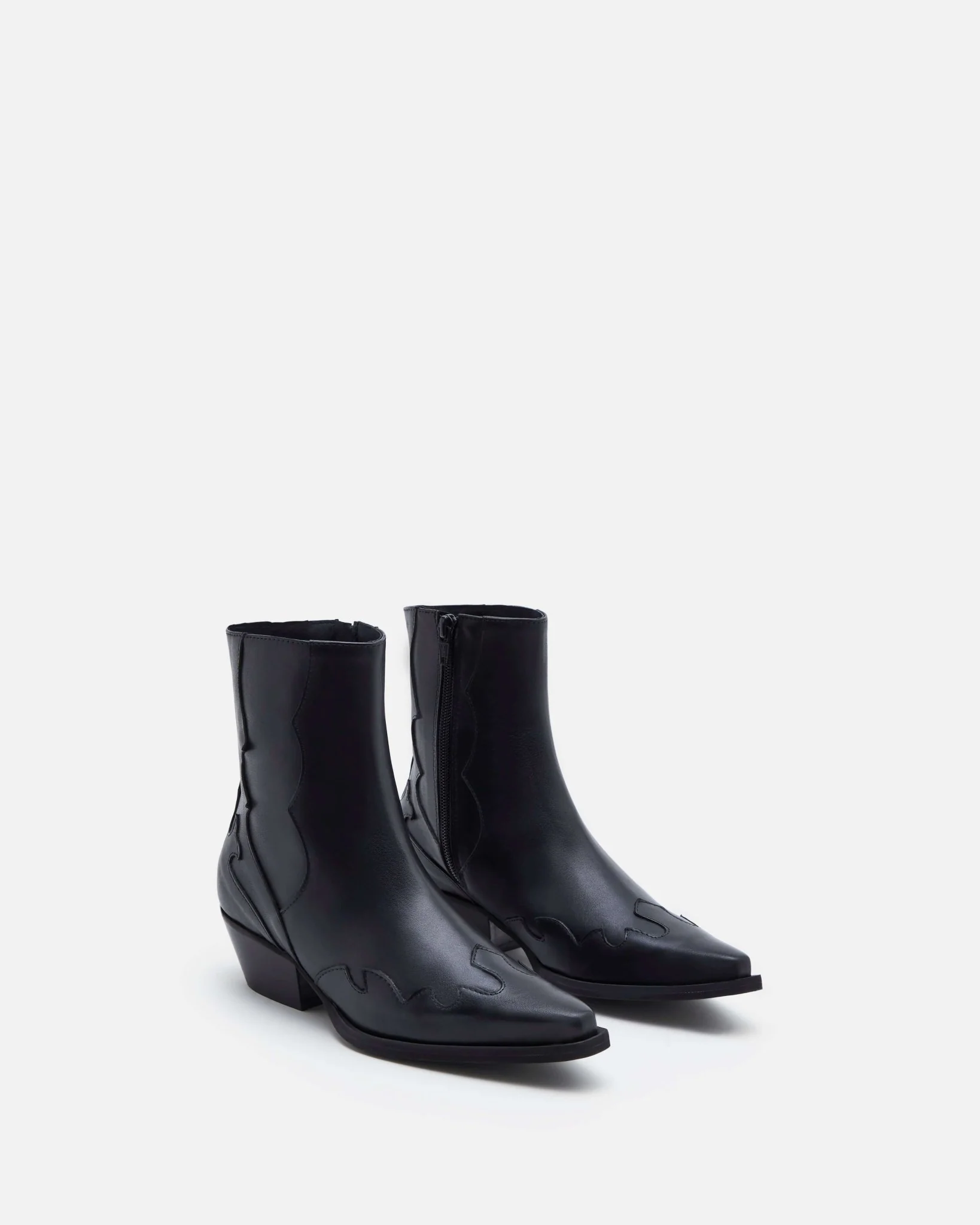 BOTTINES EAGLE - En cuir avec détails brodés noir