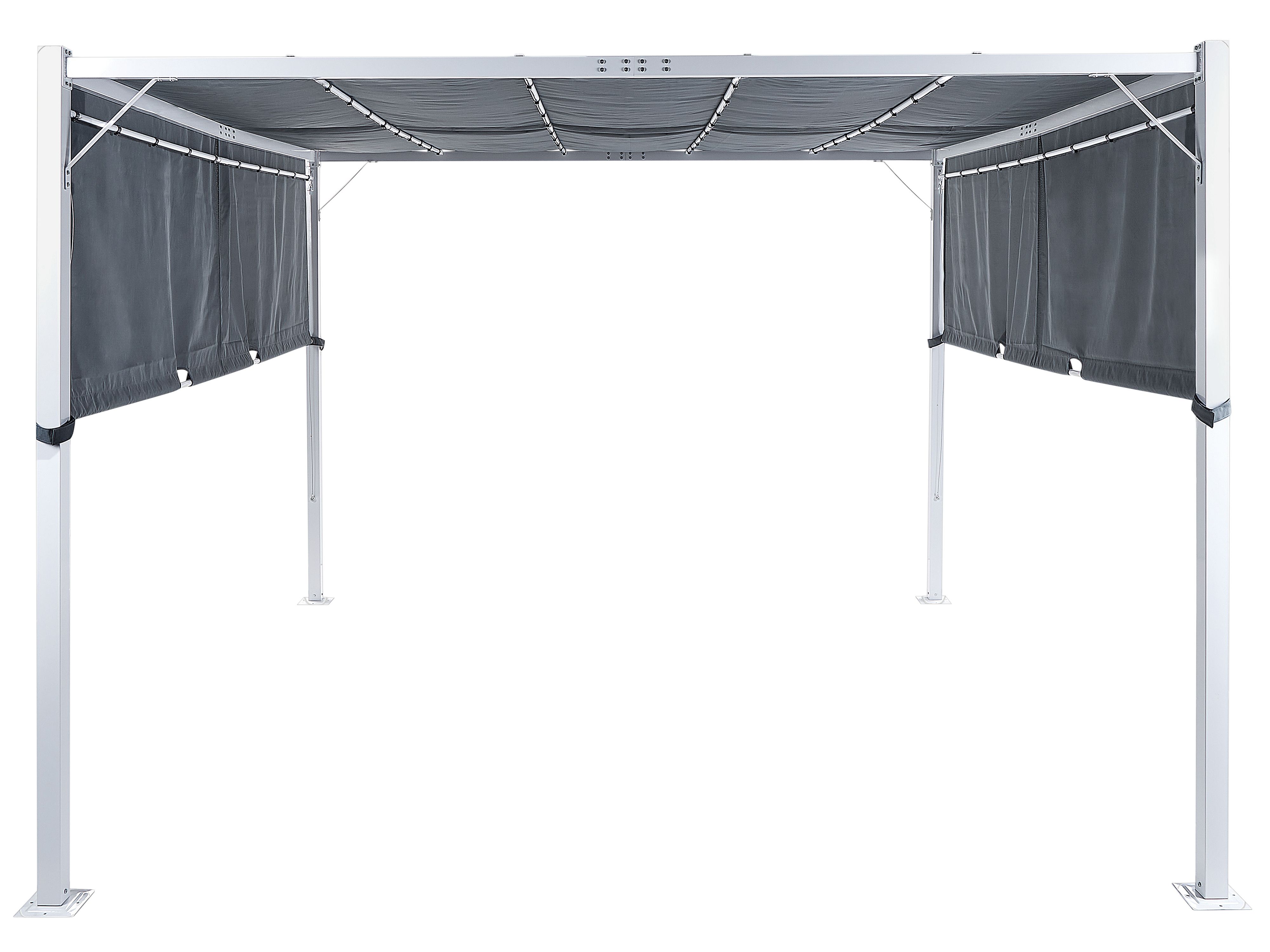 Gazebo LED PARGA Metal 310 cm 310 cm Grey