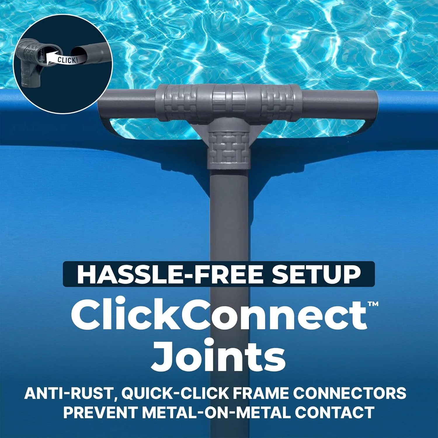 Bestway Steel Pro MAX Round Above Ground Pool, 15 ft x 48 in, Blue - Steel Pro MAX - Image 5 Bestway Steel Pro MAX Round Above Ground Pool, 15 ft x 48 in, Blue - Steel Pro MAX - Image 5