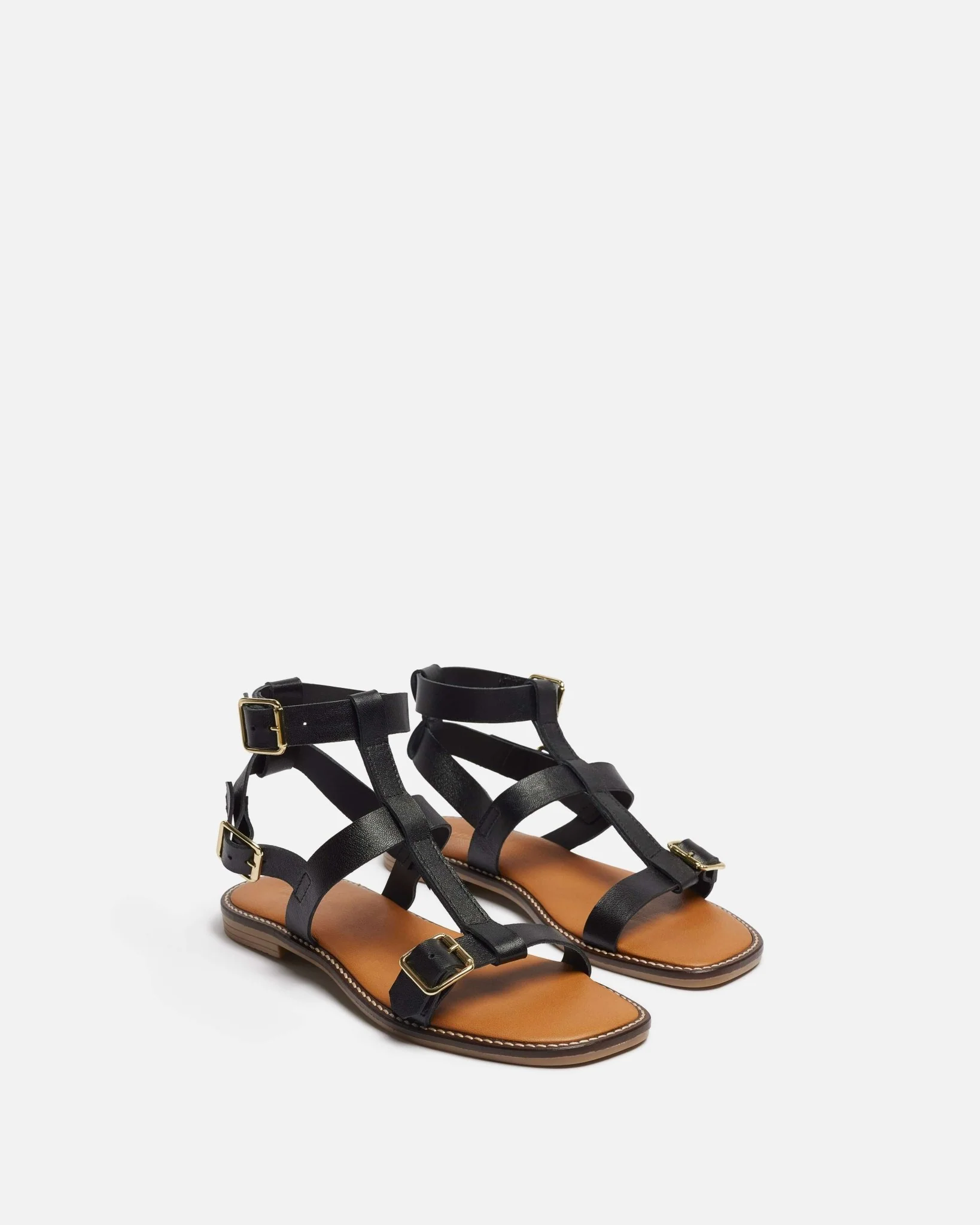 SANDALES LEANNE - En cuir noir