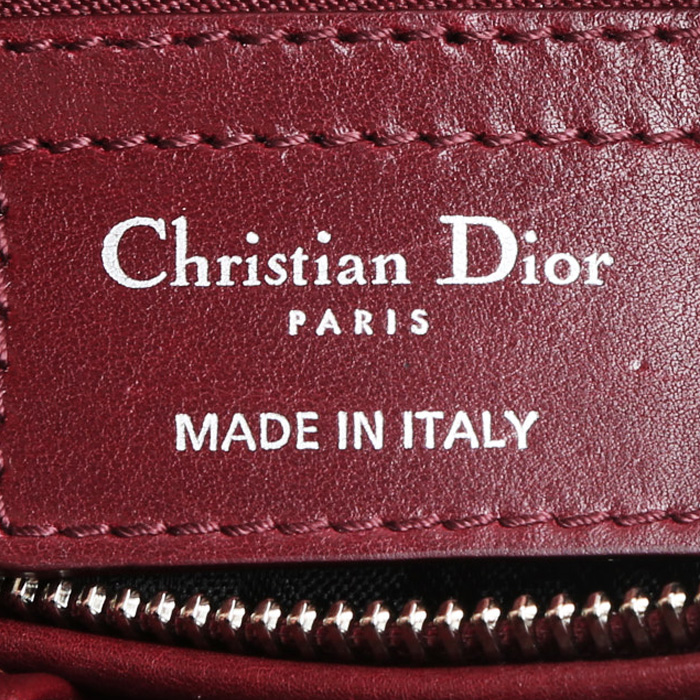 Dior Lady Dior large model handbag in burgundy leather cannage1:1High-quality replica
