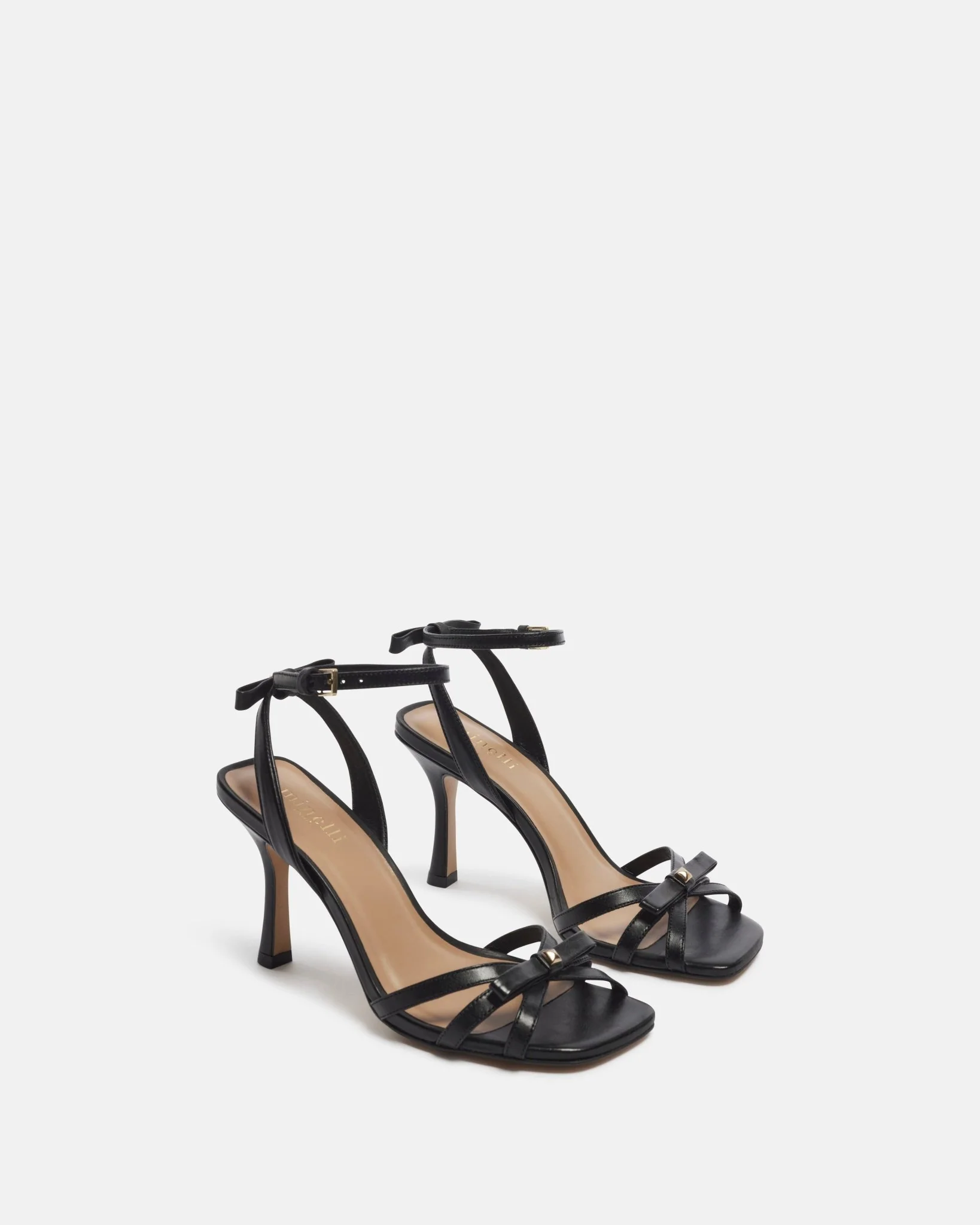SANDALES KITALIA - En cuir à talons noir