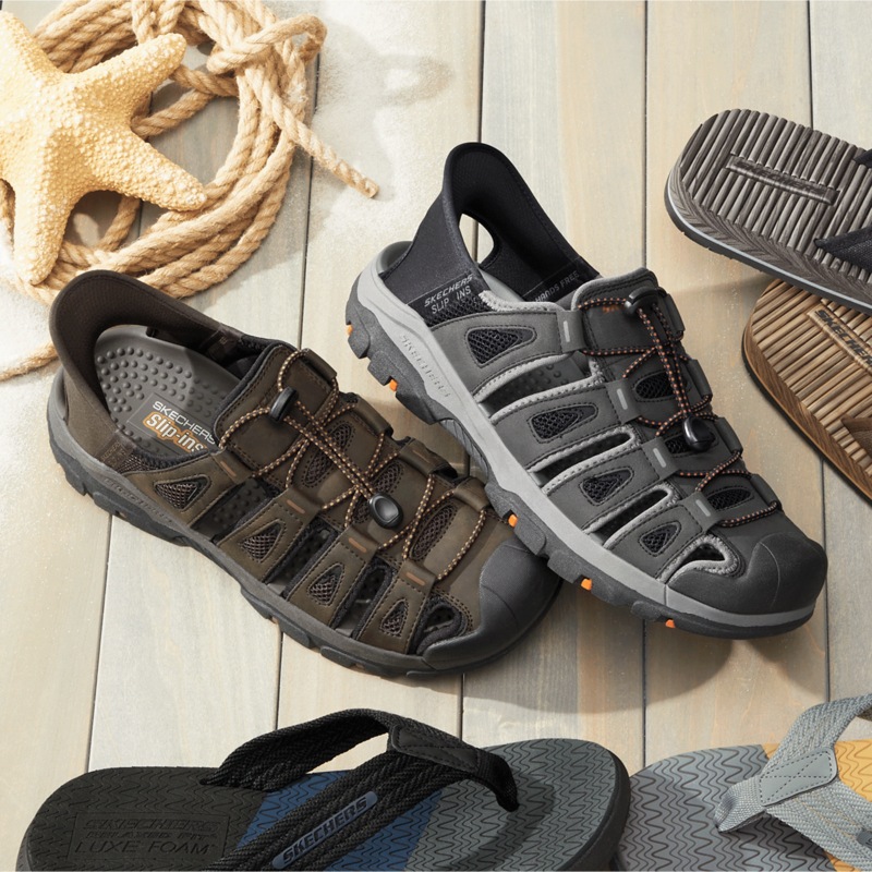 Skechers Men's Slip-Ins Tresmen Norvick Fisherman Sandal - MIDNIGHT VELVET CATALOG