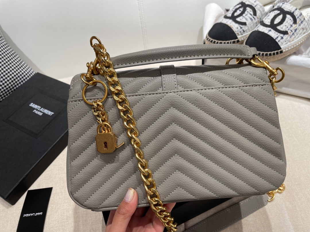 Replica Ysl Envelope Medium Bag In Mix Embossed Leather-Gold1:1High-quality replica