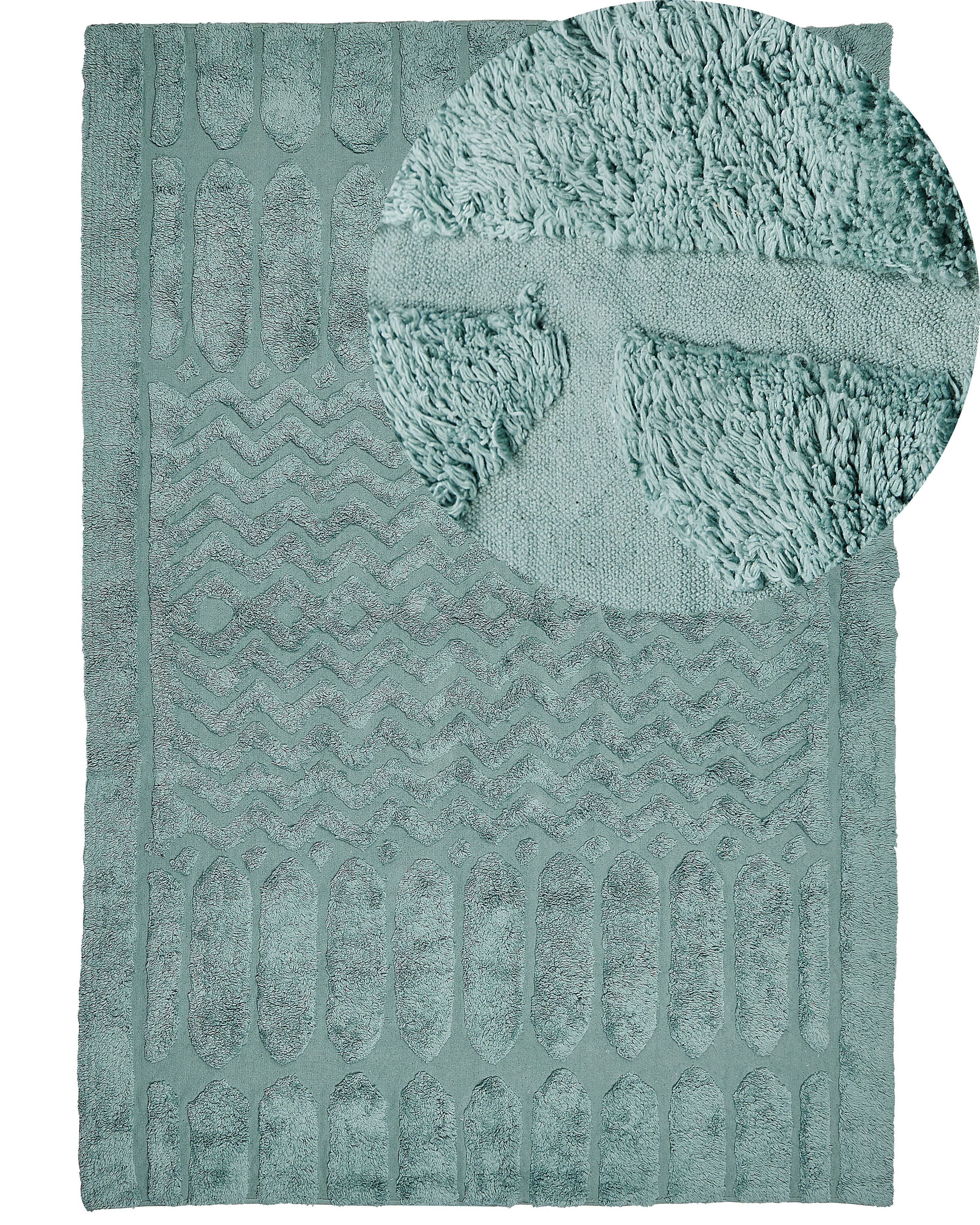 Rug SIRNAK Mint Green 160 x 230 cm Cotton