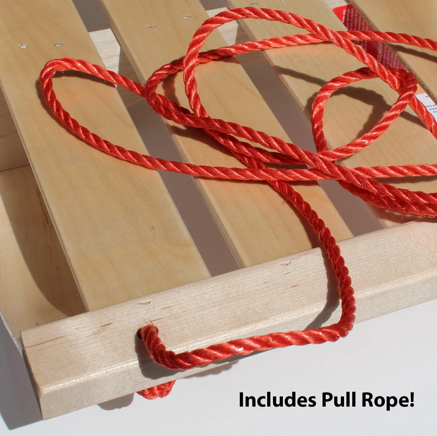Flexible Flyer Baby Pull Sled. Wood Toddler To-Boggan. Wooden Sleigh for Kids - Image 2