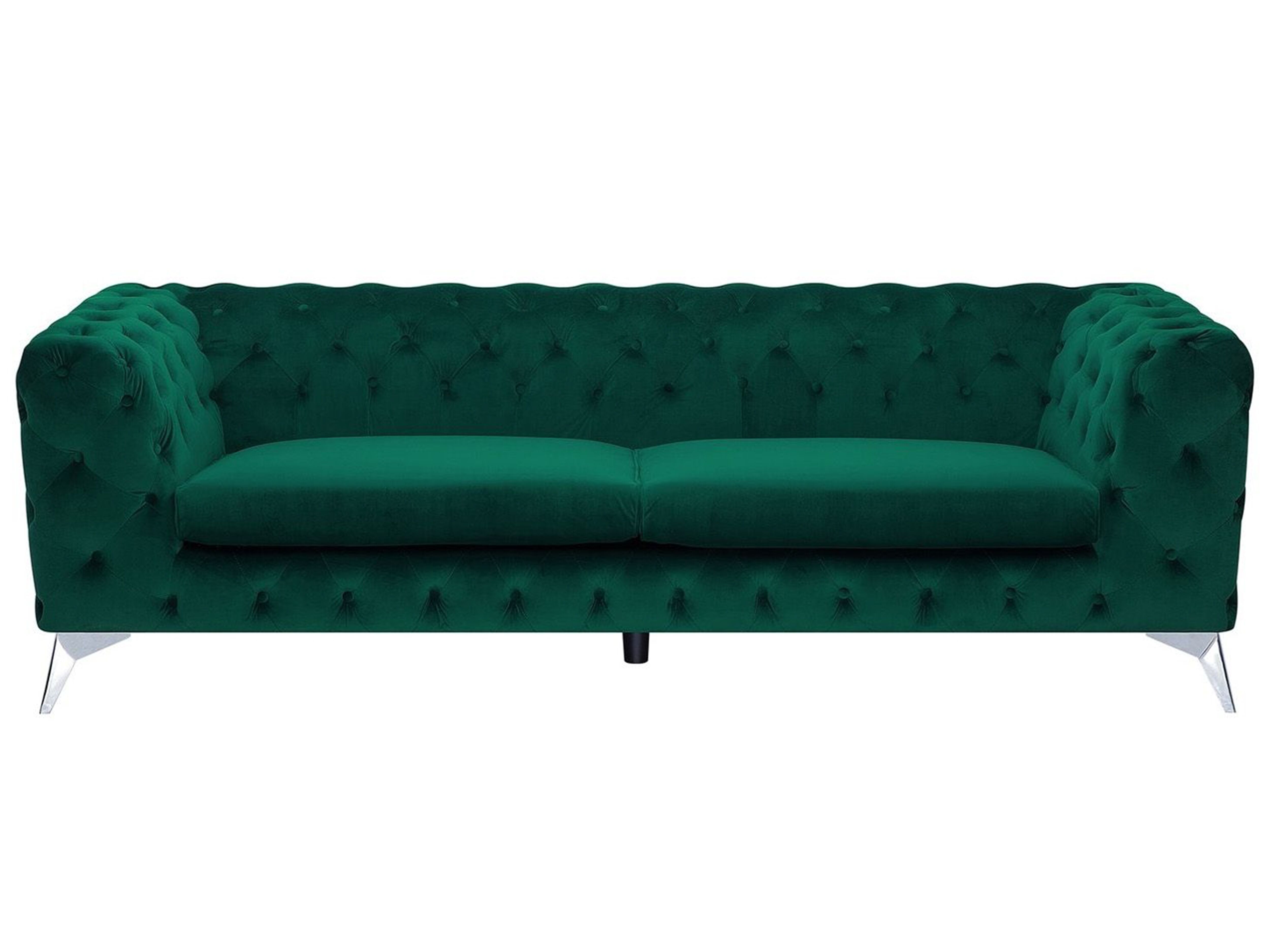 Sofa 3 Seater SOTRA Velvet Emerald Green
