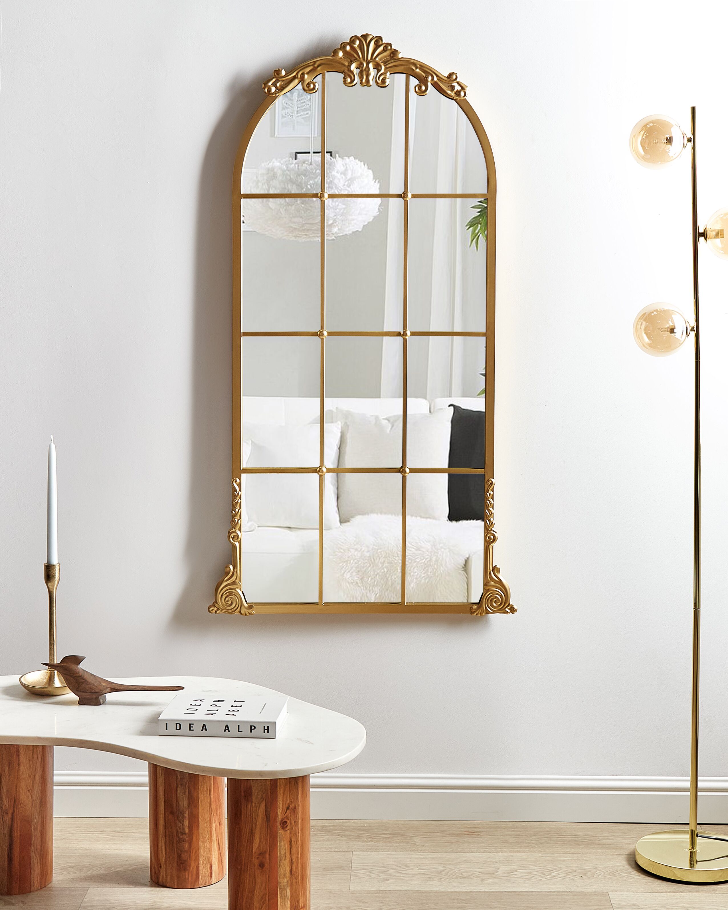 Wall Mirror NOIDAN 66 cm 124 cm Metal Gold