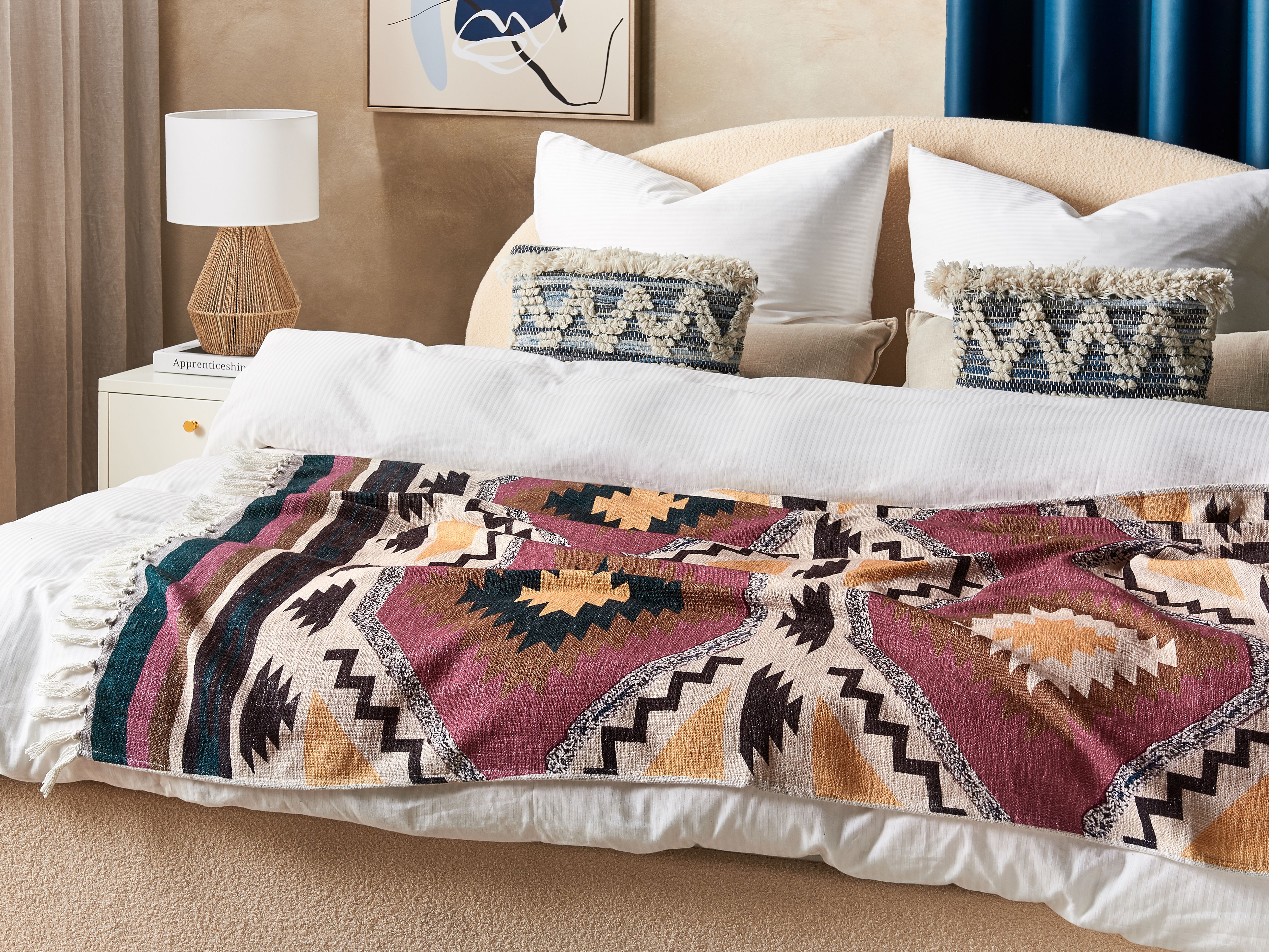 Blanket NAGAON Cotton 130 x 180 cm Multicolour