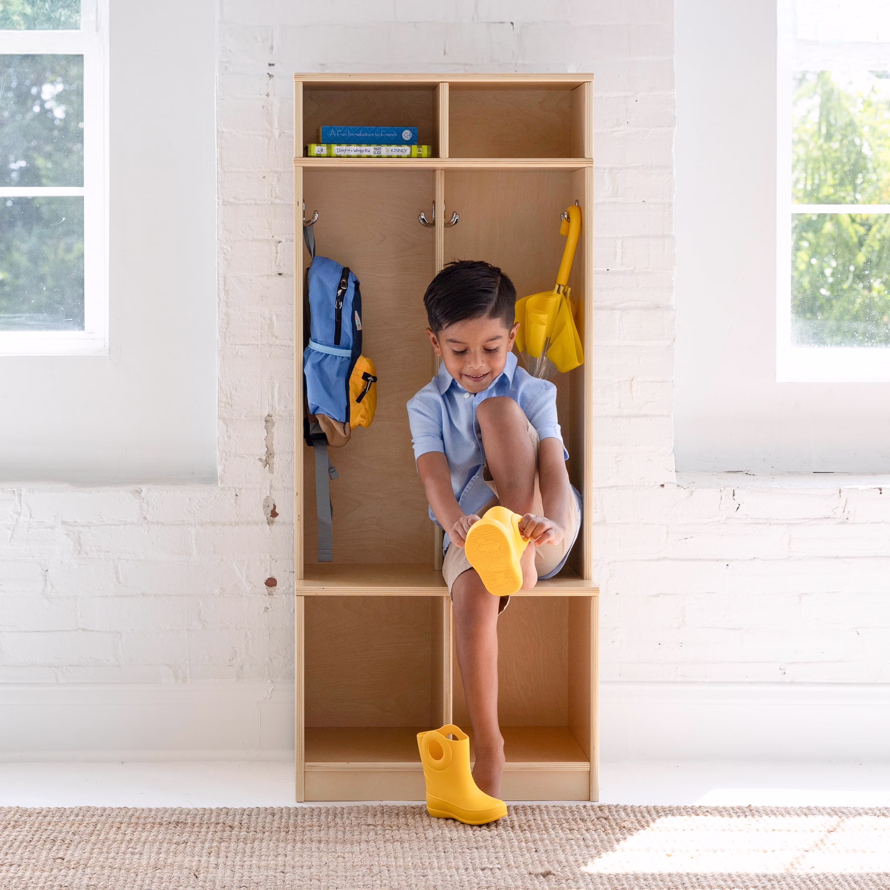Little Partners Locker Cabinet Cubby Organizer, Learn 'N Store Wooden Classroom Cubbies Compartment Lockers for Storage of Toddlers and Kids Coats, Equipment, Backpacks - Espresso - Image 5