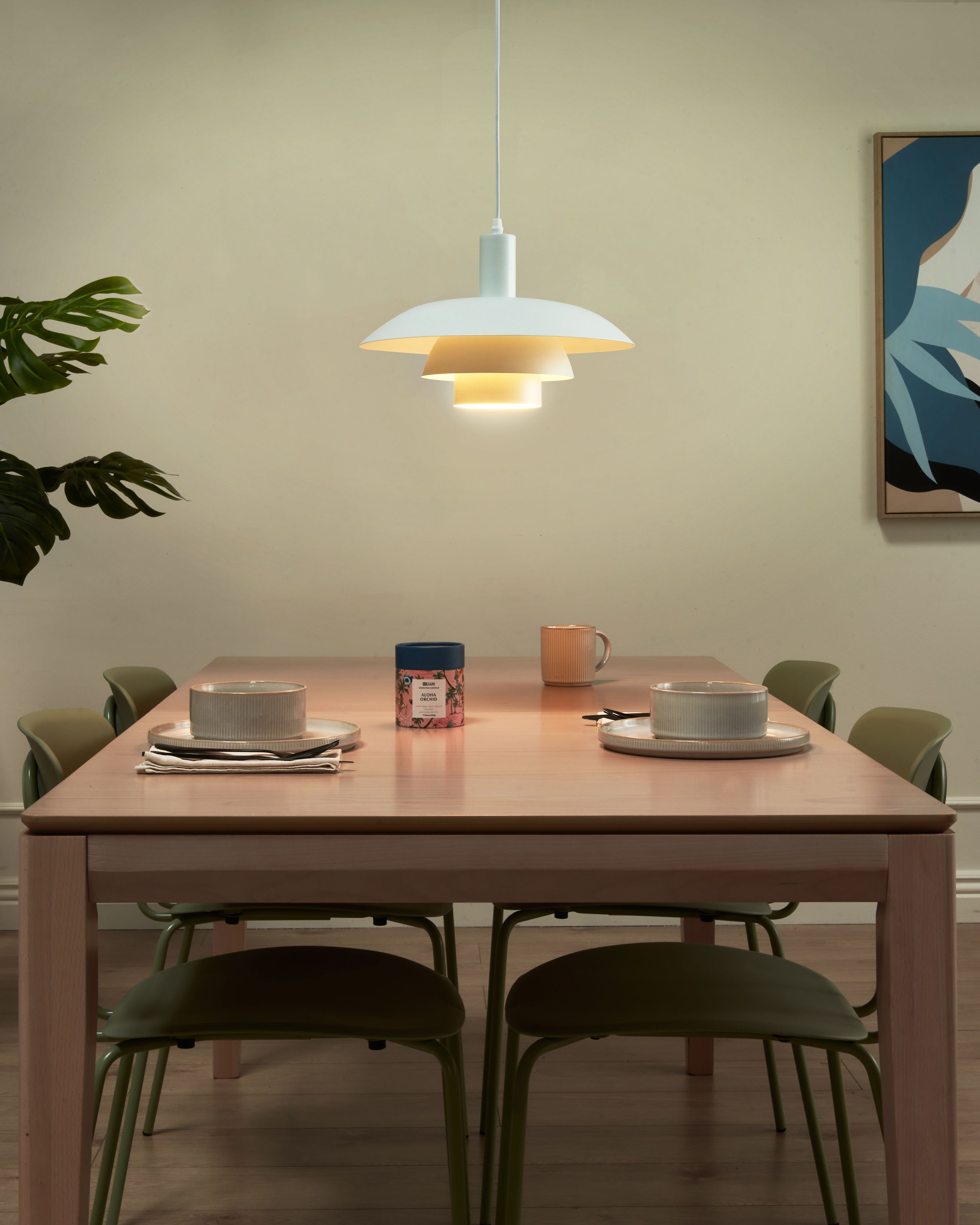 Pendant Lamp HILBA Metal White