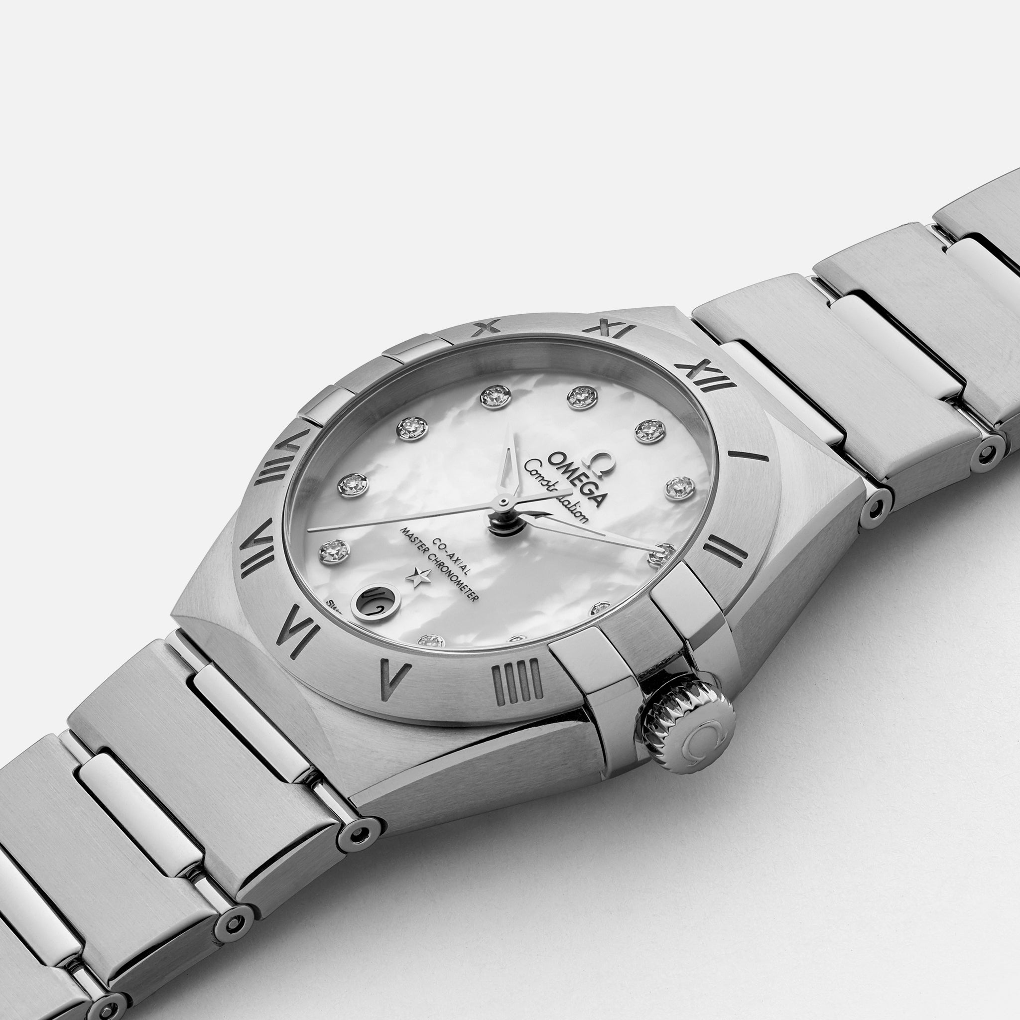 Constellation Co-Axial Master Chronometer 29mm Stainless Steel With Diamonds(1:1 replica) - Top club