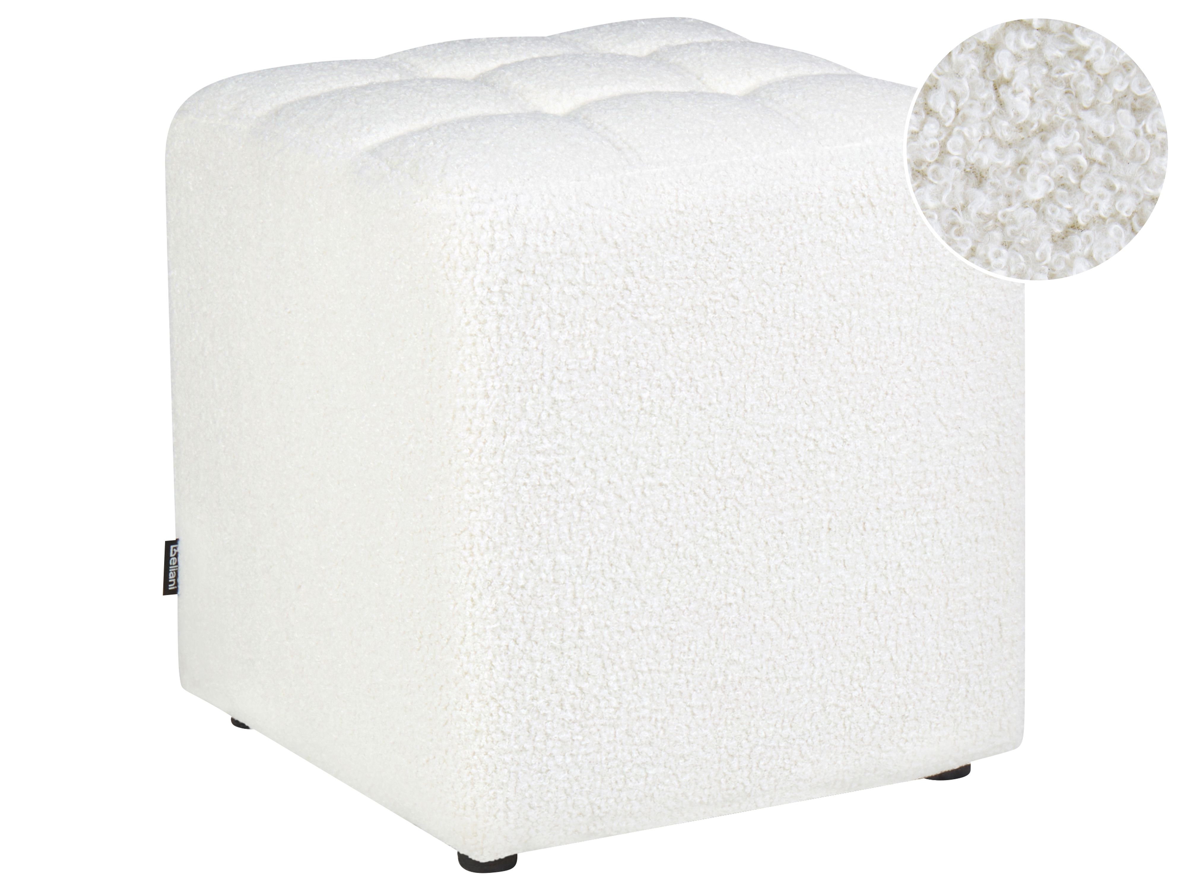 Pouffe KANSAS Boucle White