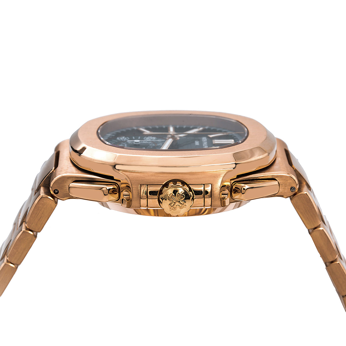18K Rose Gold Patek Philippe Nautilus 5980 40.5mm Black Gradient Dial(1:1 replica) - Top club