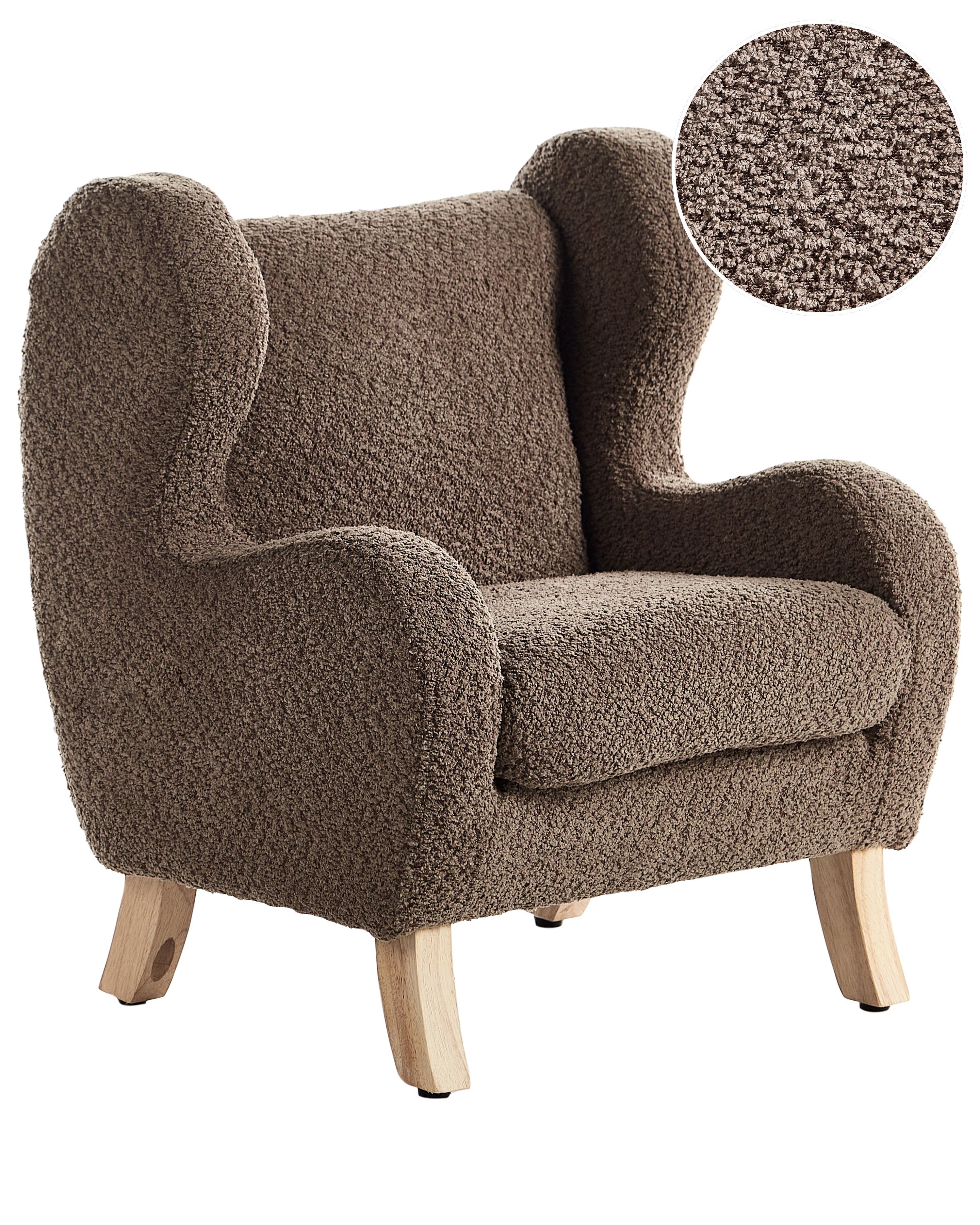 Kids Armchair FARUM Boucle Brown
