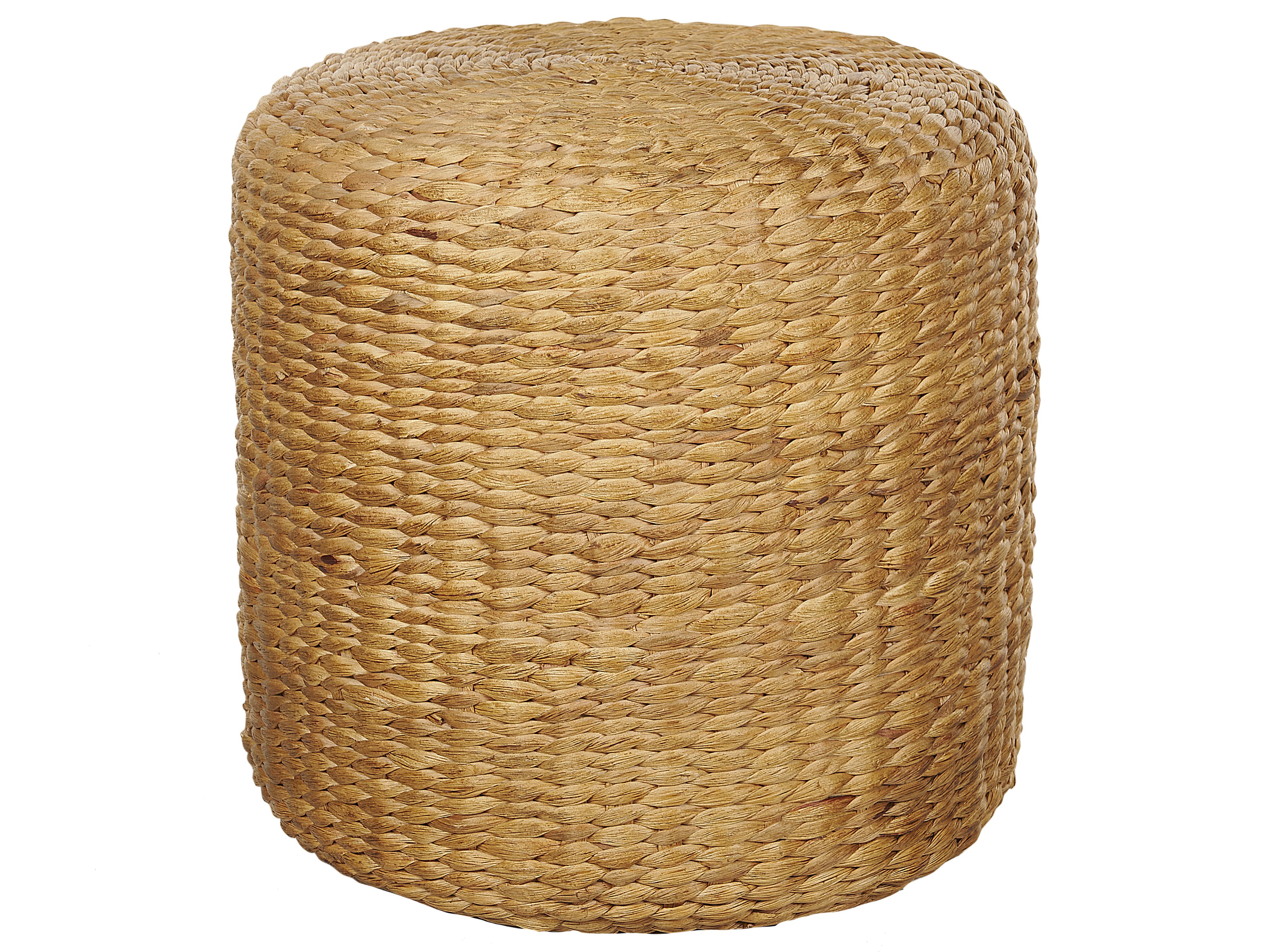 Pouffe BICHIR Water Hyacinth Beige