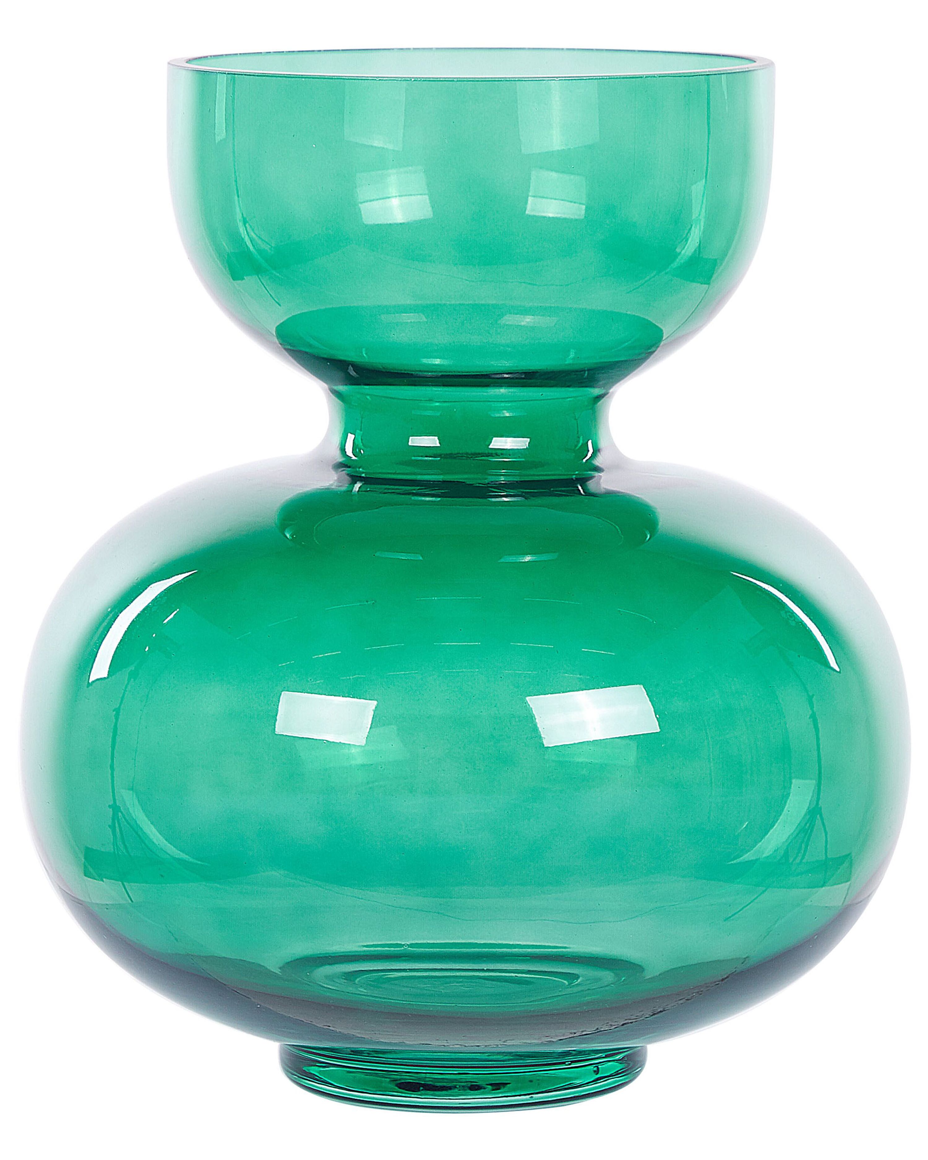 Flower Vase PALAIA Glass 27 cm Green