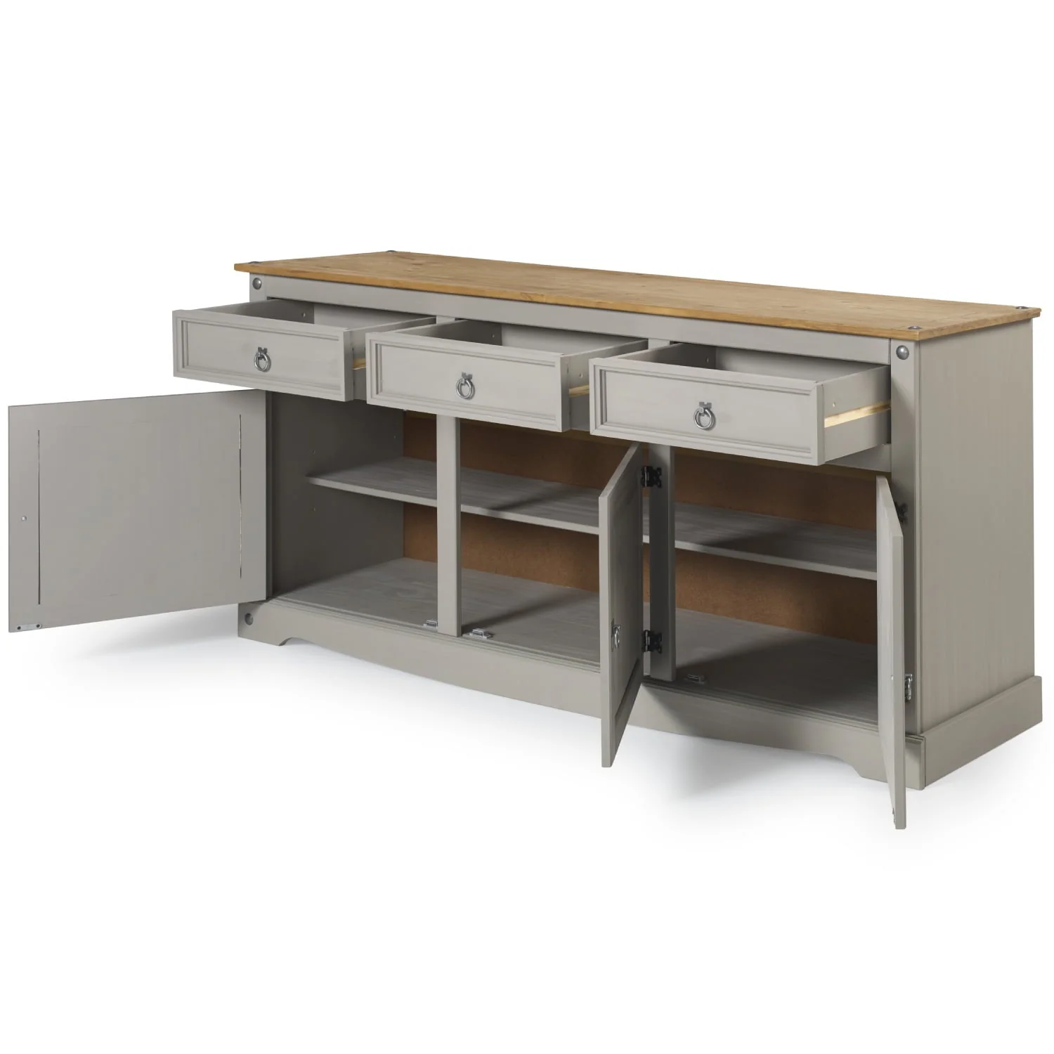 Wood Buffet Sideboard Corona Gray | Furniture Dash COG917 - Image 9