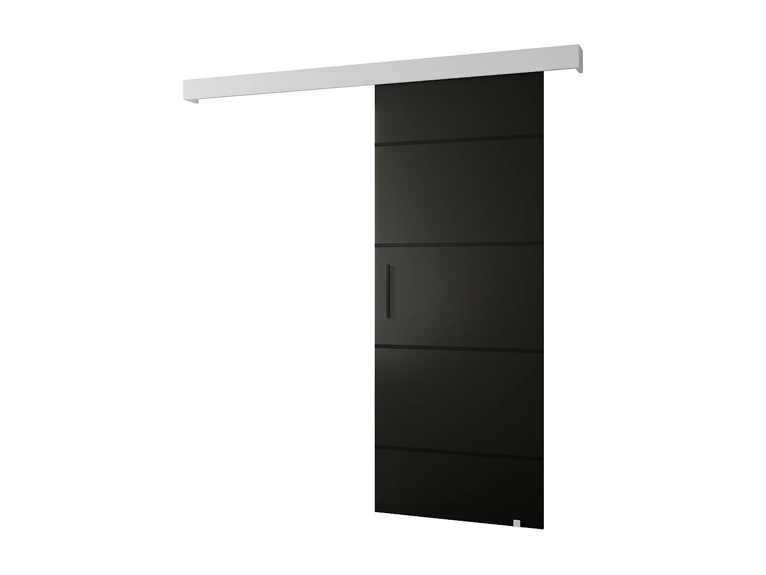 Portes coulissantes Salwador IV 80x204 cm (Noir / Blanc / Noir)
