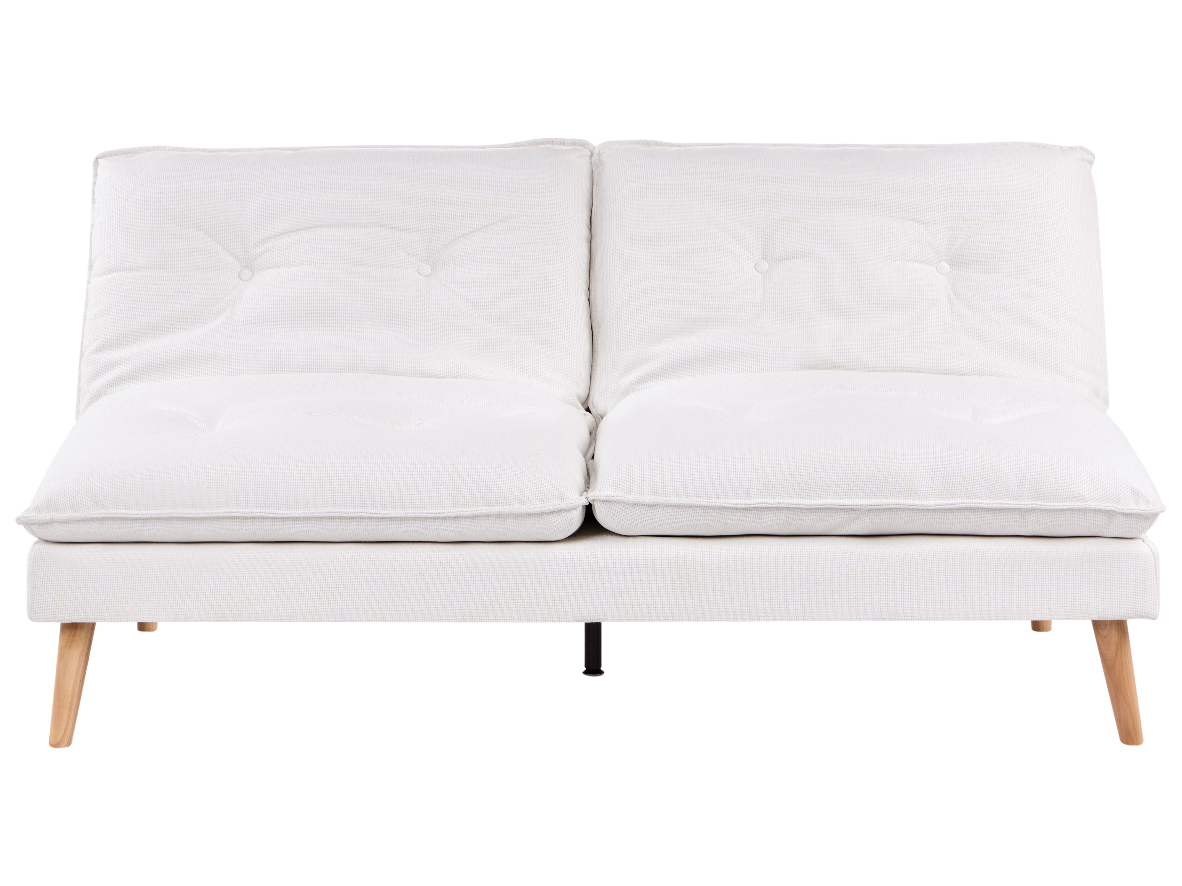 Sofa Bed 3 Seater YILA Fabric White
