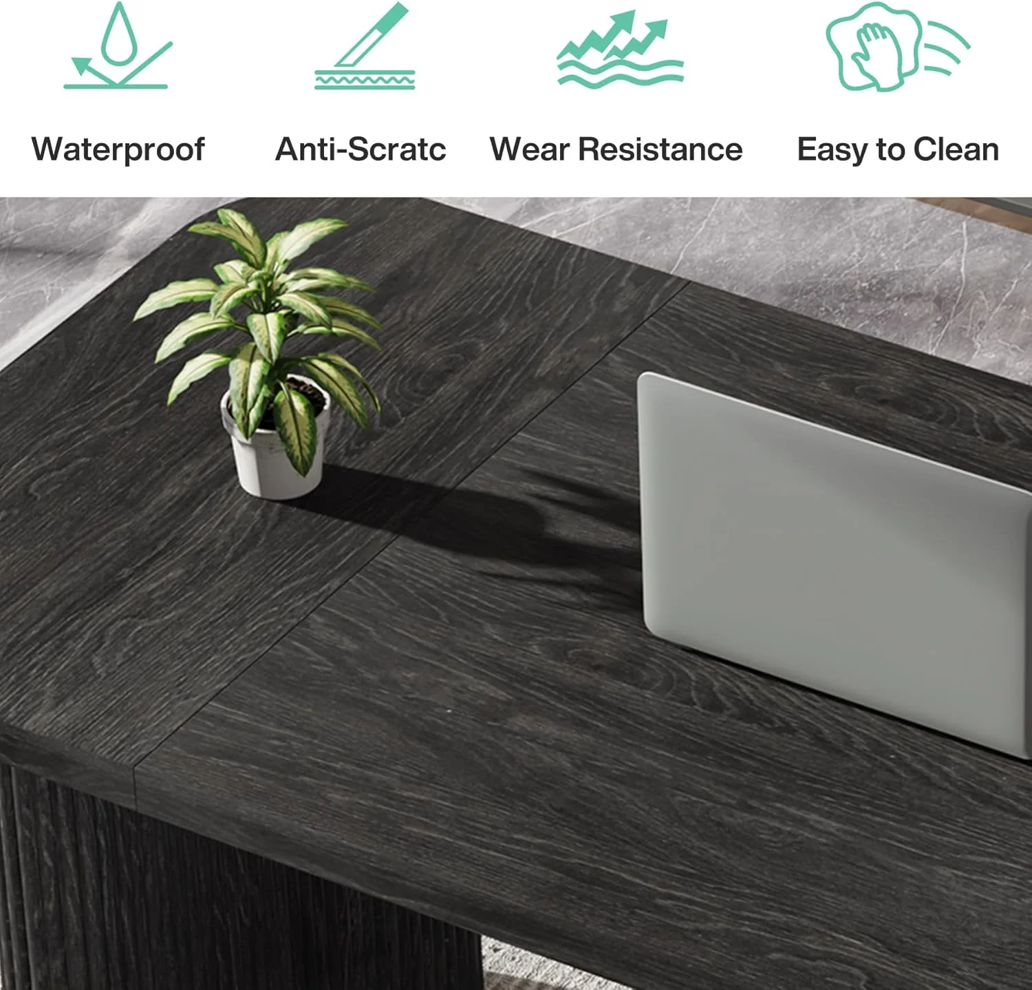 Tribesigns 63'' Computer Desk, Simple Rectangular Writing Table for Home Office Study Room Bedroom - Image 20