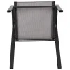 BizChair 5 Pack Black Outdoor Stack Chair with Flex Comfort Material and Metal Frame - Image 38