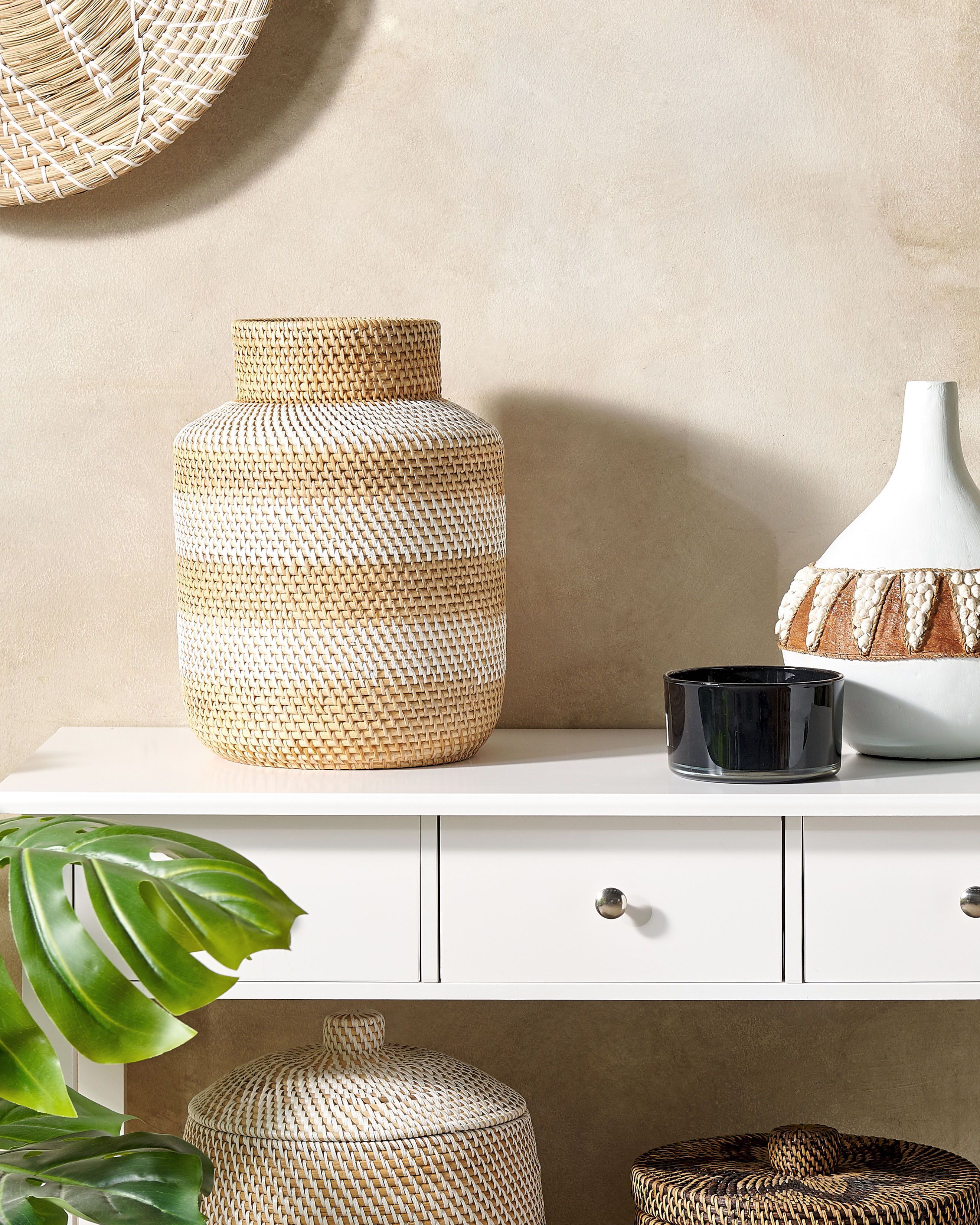 Decorative Vase RENUN Ceramic 36 cm Natural