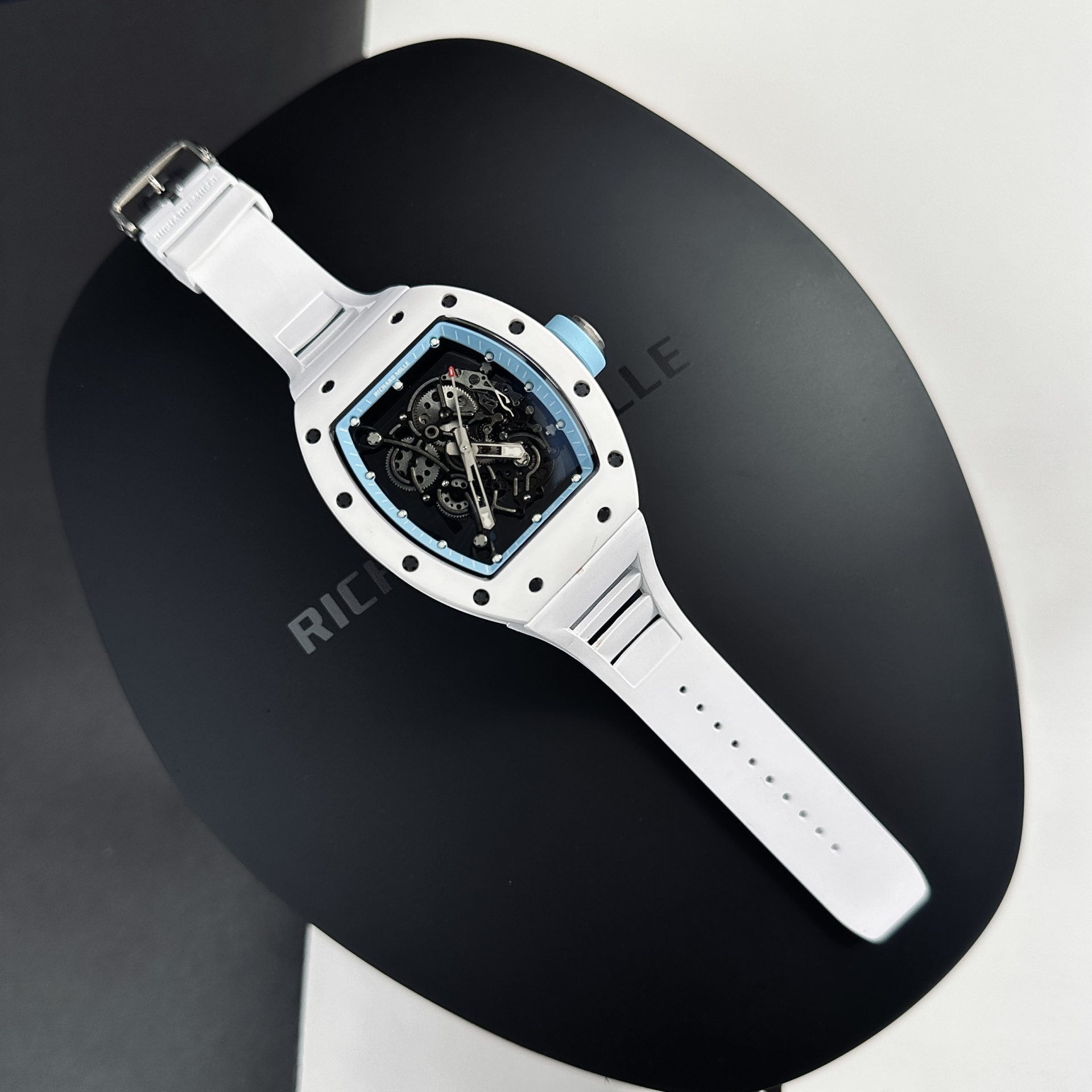Richard Mille Replica 1:1 Watch RM055 Ceramic Bubba Wasson Blue Factory BBR 45mm - Top club
