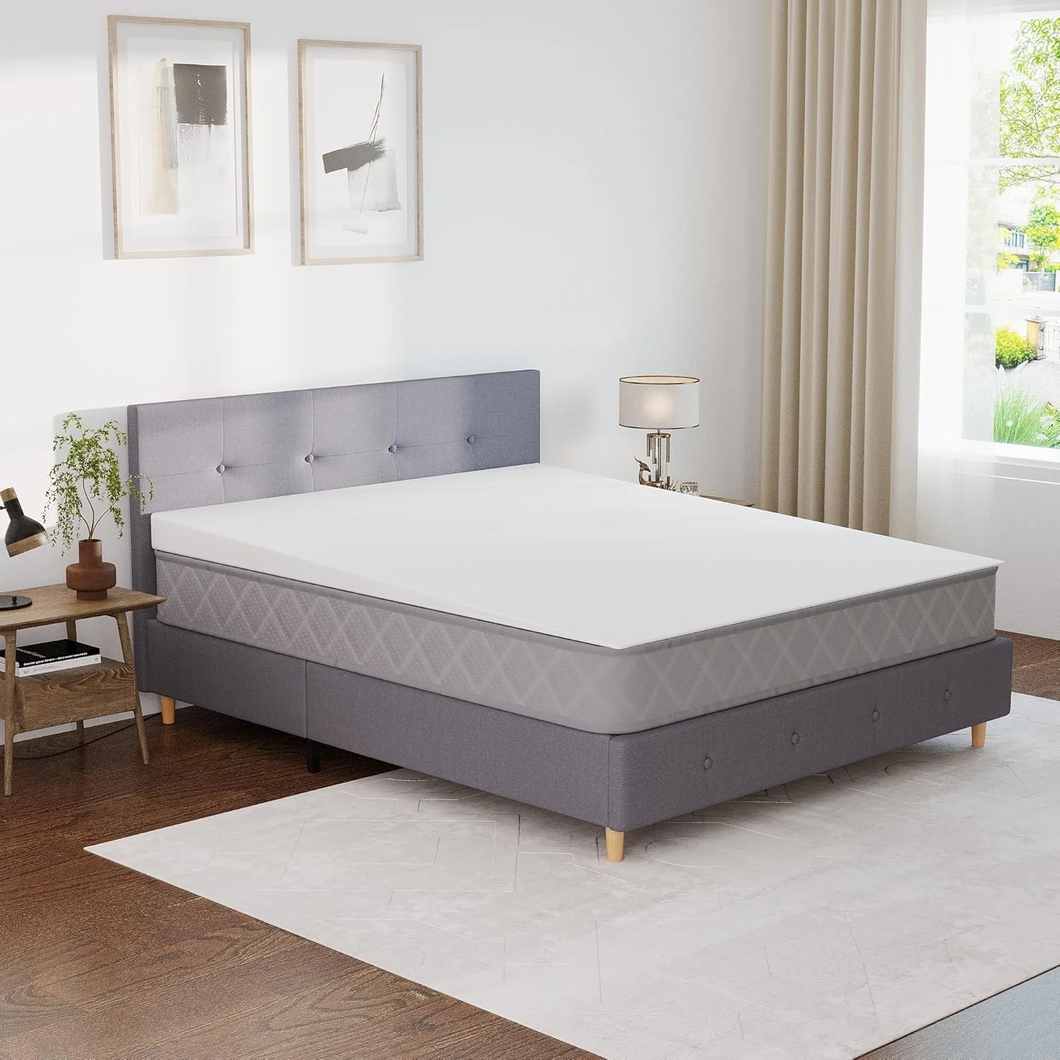 Mattress Wedge, 4-Inch Inclined Bed Wedge Mattress Topper, King Size - Image 4
