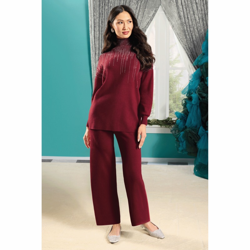 Kay Sweater Pantset - MIDNIGHT VELVET CATALOG