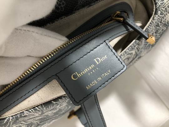 Saddle Bag in Gray Toile de Jouy Reverse Jacquard – DB0791:1High-quality replica