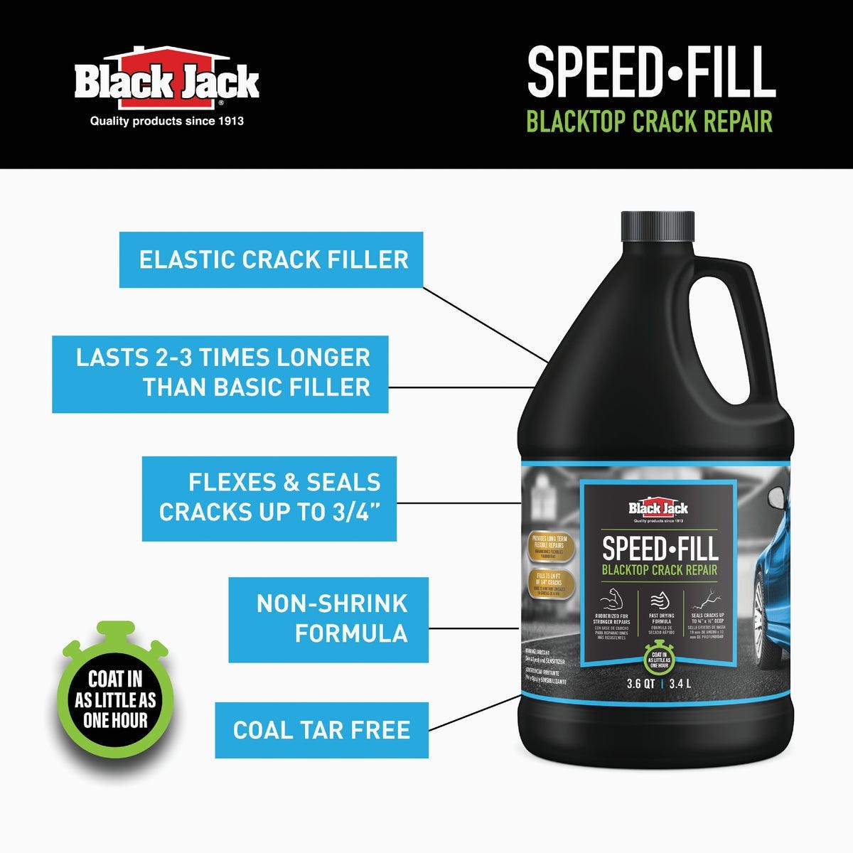 Black Jack Speed-Fill 1 Gal. Elastic Crack Filler
