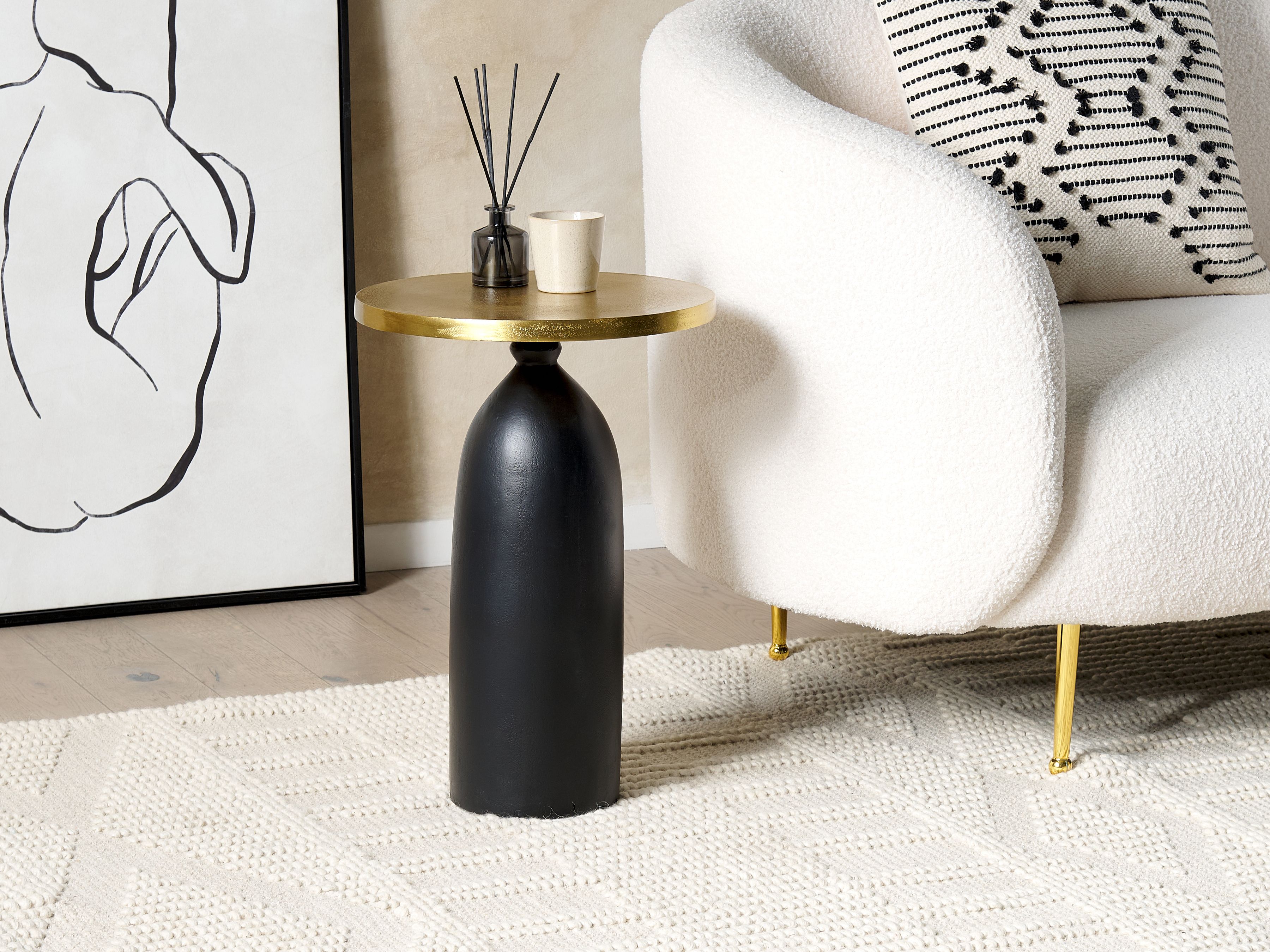 Side Table TEKAPO Metal Gold