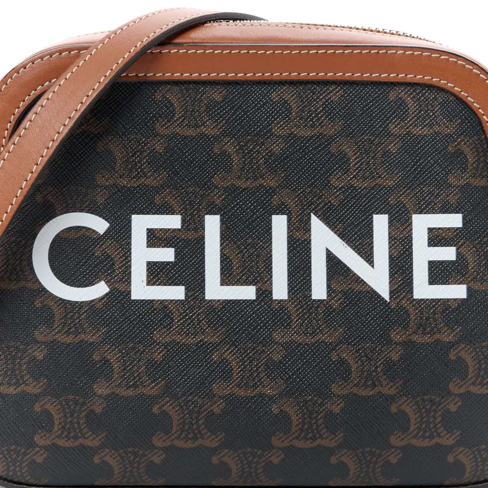 High-Quality Celine Tan Triomphe Replica Handbag – Gold Hardware