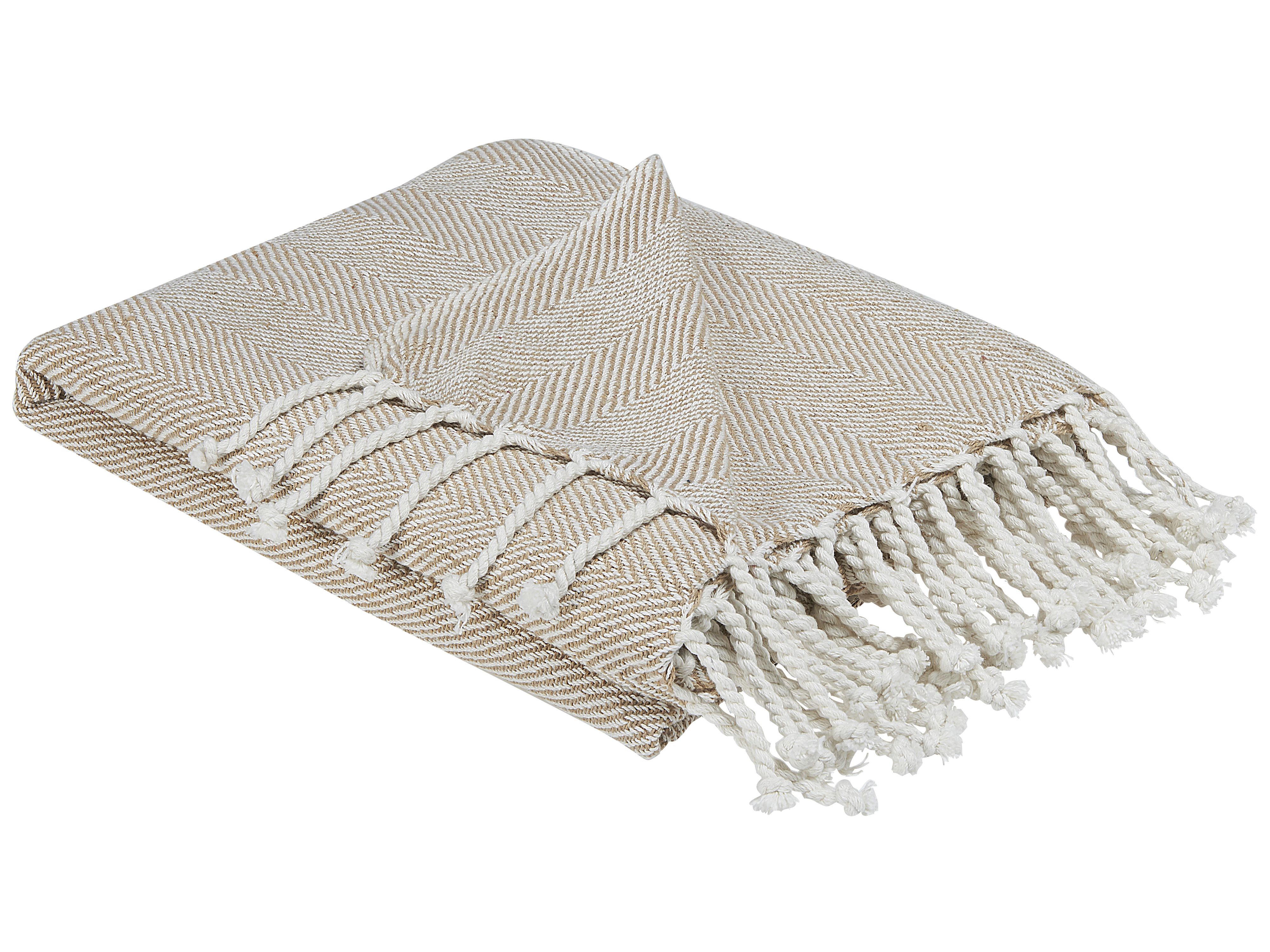 Blanket TILMI Cotton 130 x 160 cm Light Beige