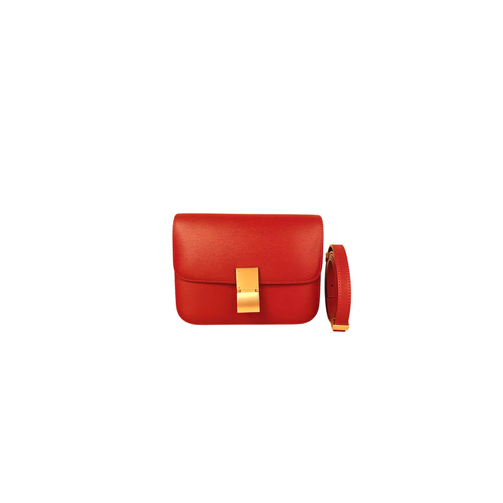 Celine Classic Box Bag in Red