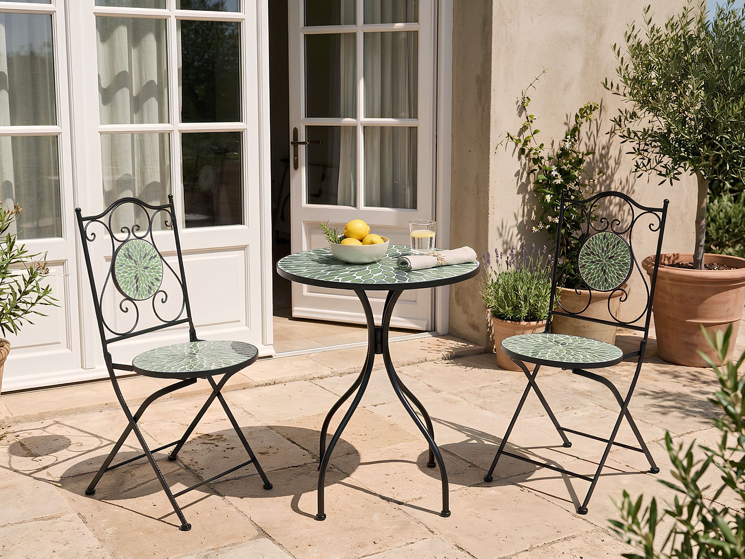 Bistro Set CIVATE Metal Black