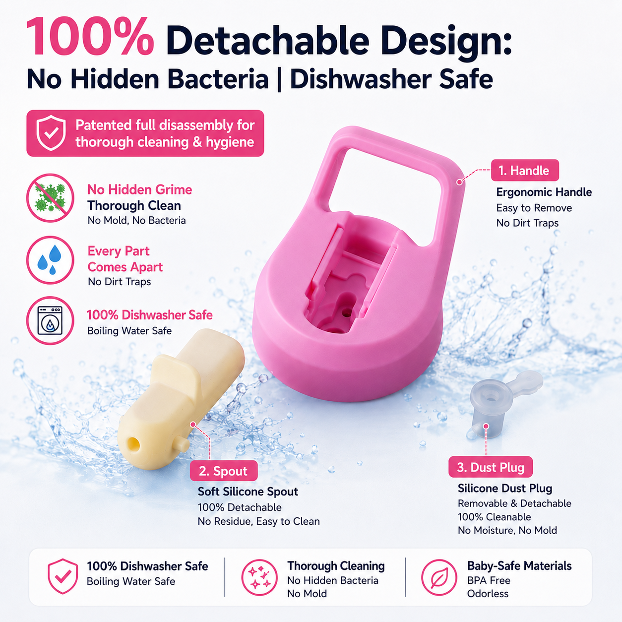 15oz Creative and Cute 450ml Portable Stainless Steel Vacuum Drink Bottle for School Travel and Camping with Lids