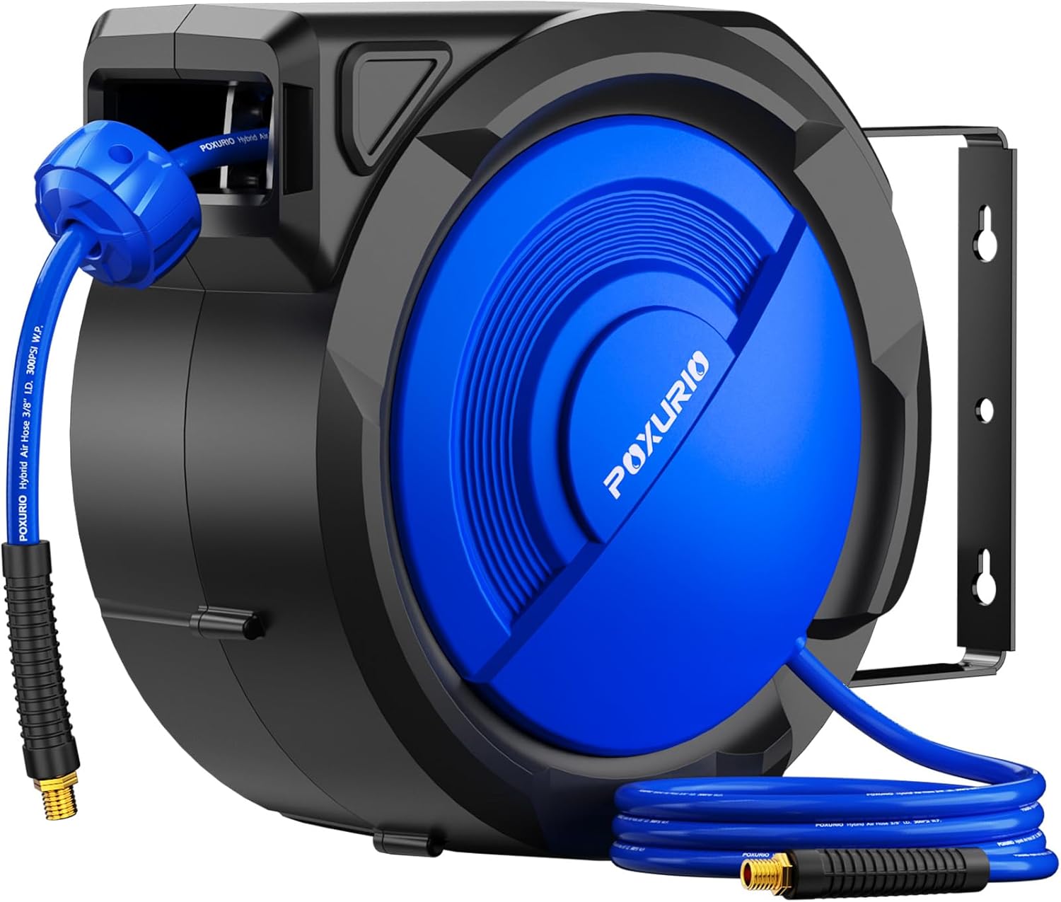 80FT+6.5FT Retractable Air Hose Reel, 3/8