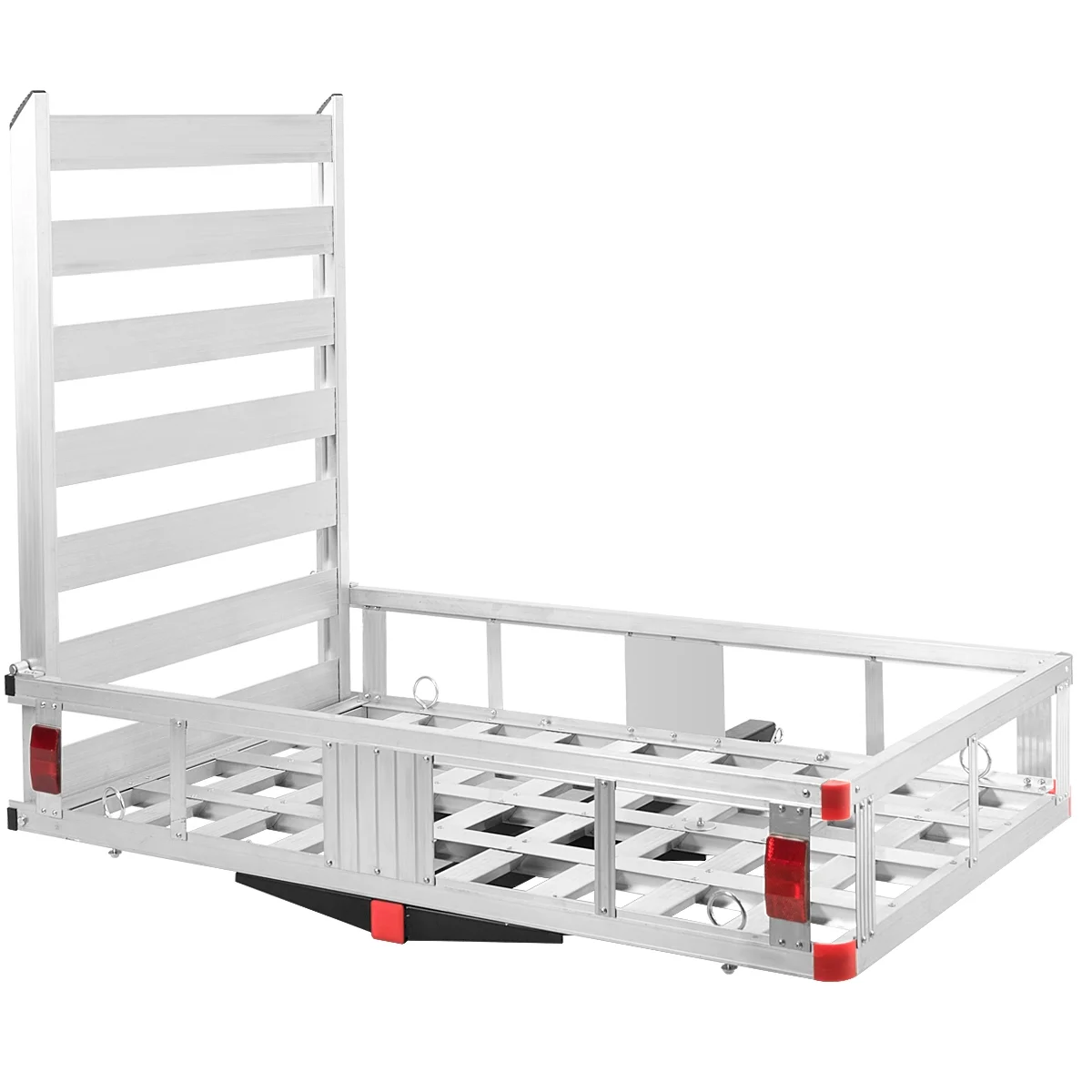 Costway 50'' x 29.5'' Aluminum Cargo Carrier with Ramp Hitch-Mounted Mobility Carrier Hauler - Image 9