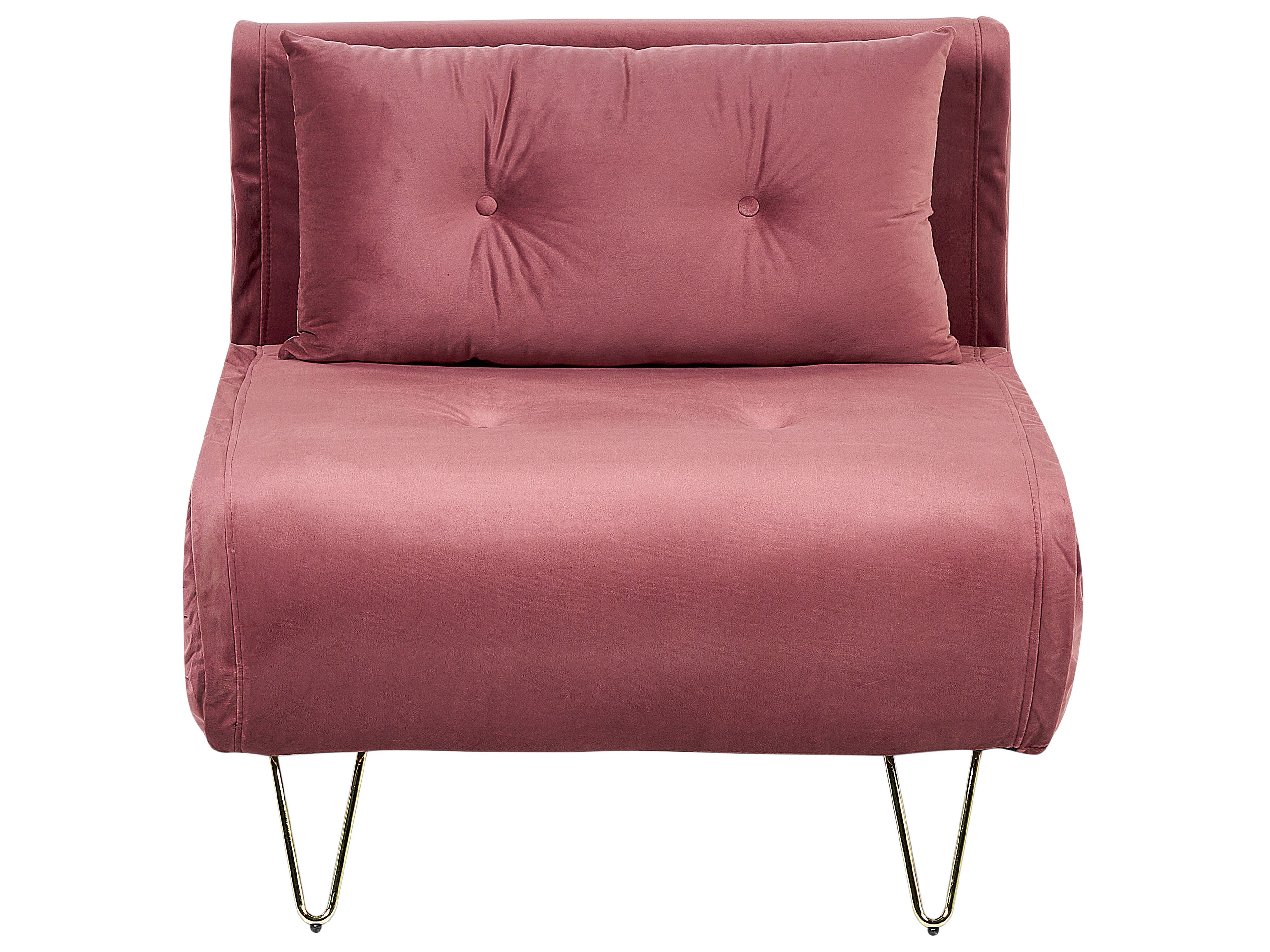 Single Sofa Bed VESTFOLD Velvet Pink
