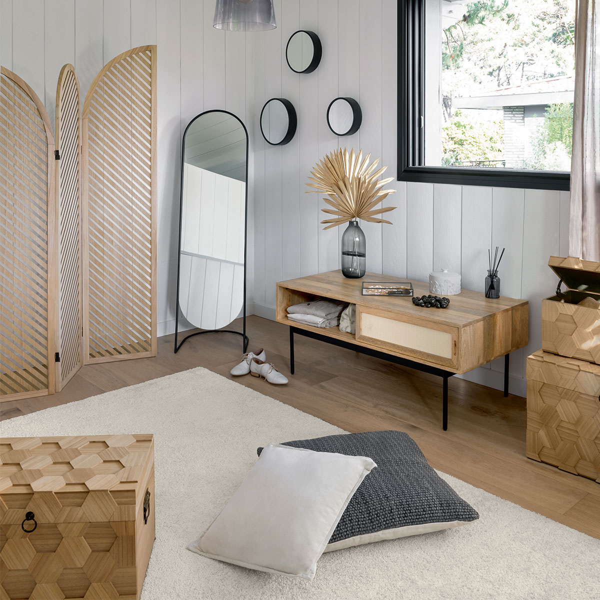 Set 3 trunks "Arty" L.47/53/60 cm