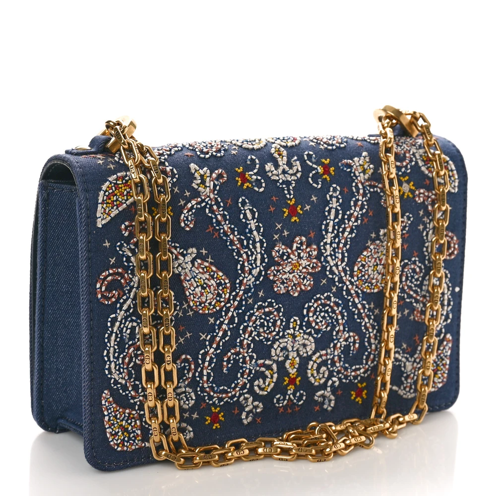 Dior J’Adior Replica Handbag with Stunning Beadwork and Gold Chain