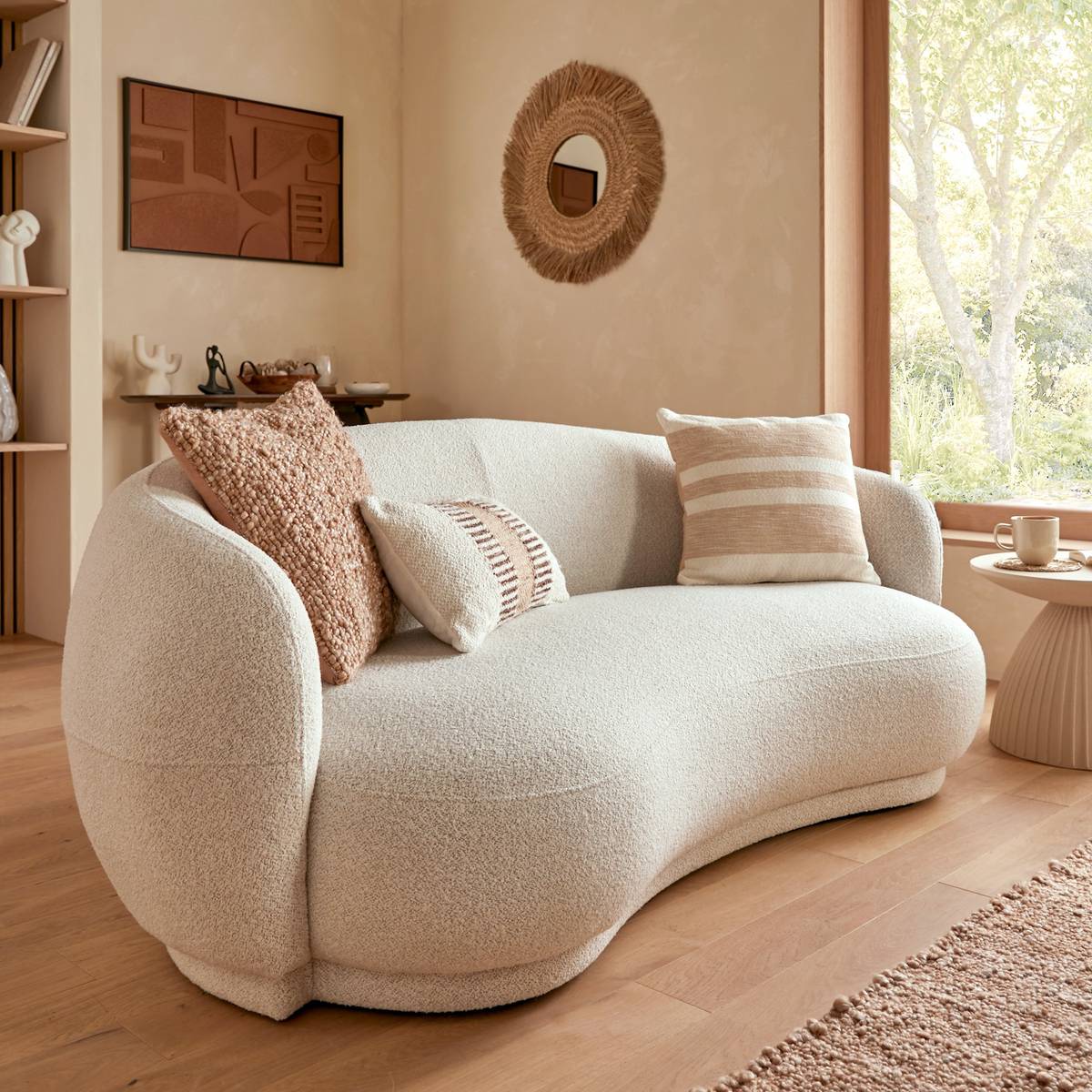 Fixed Sofa "Nesky" 2 seats, 192x99 cm, White