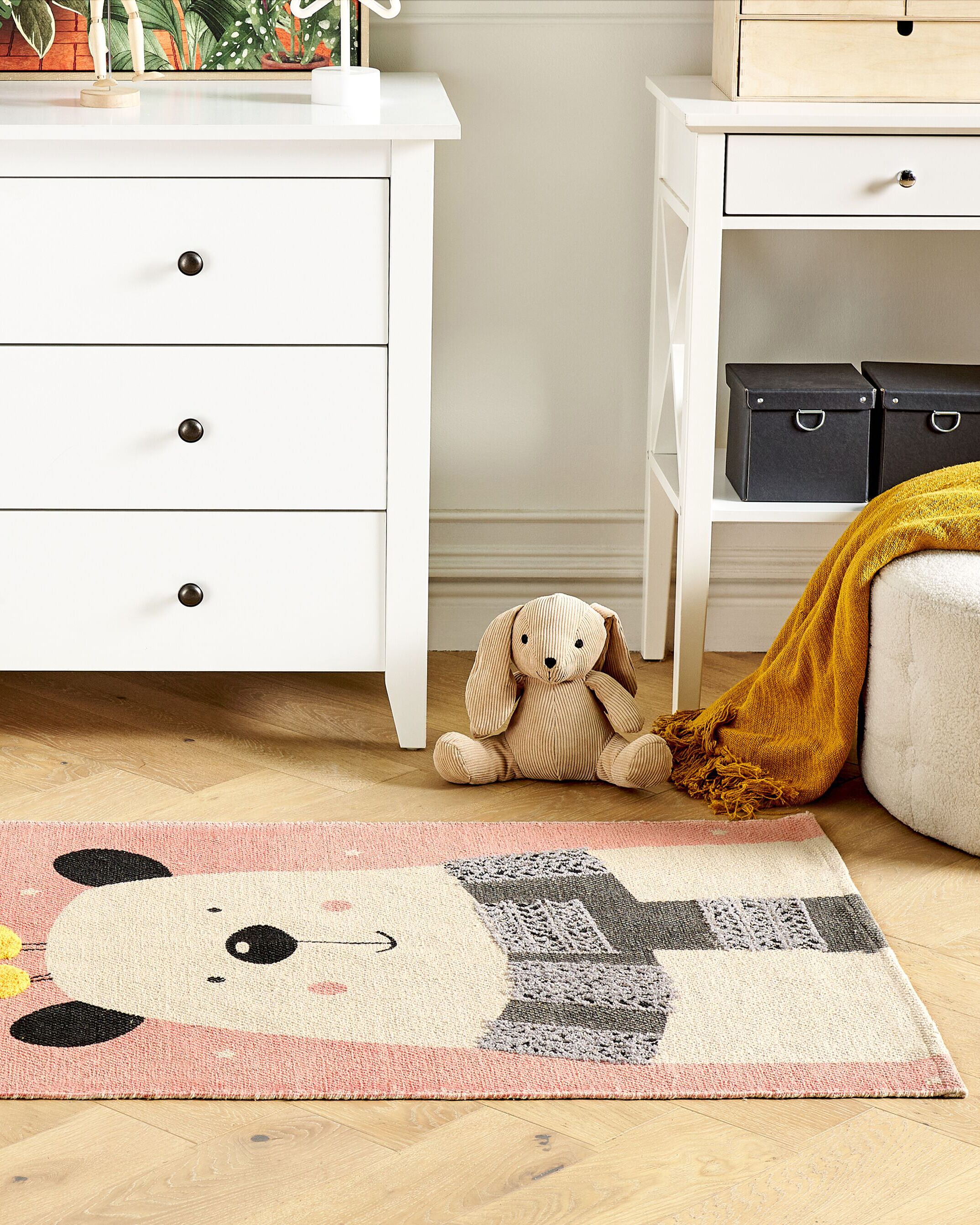 Kids Rug TAPAK Pink 80 x 150 cm Cotton
