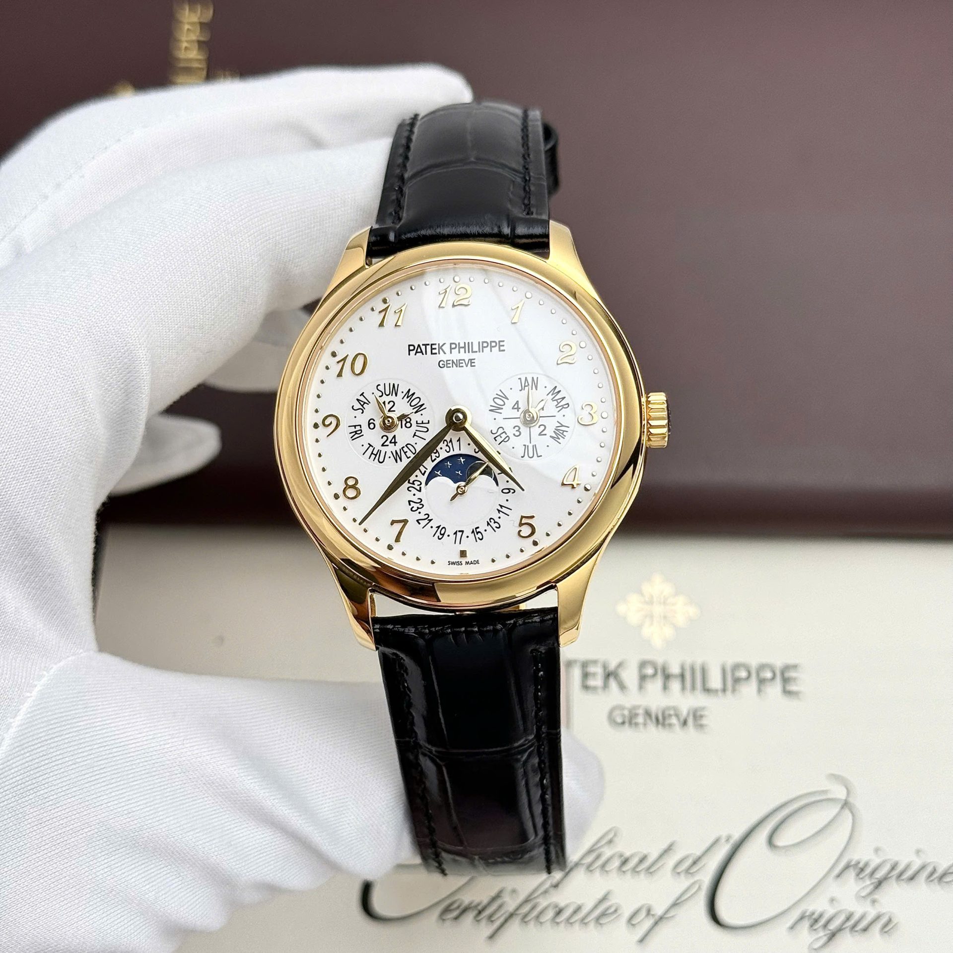 Patek Philippe Grand Complicaitons 5327J Best Replica Watches Leather Strap Men s 40mm - Elite Watch Atelier