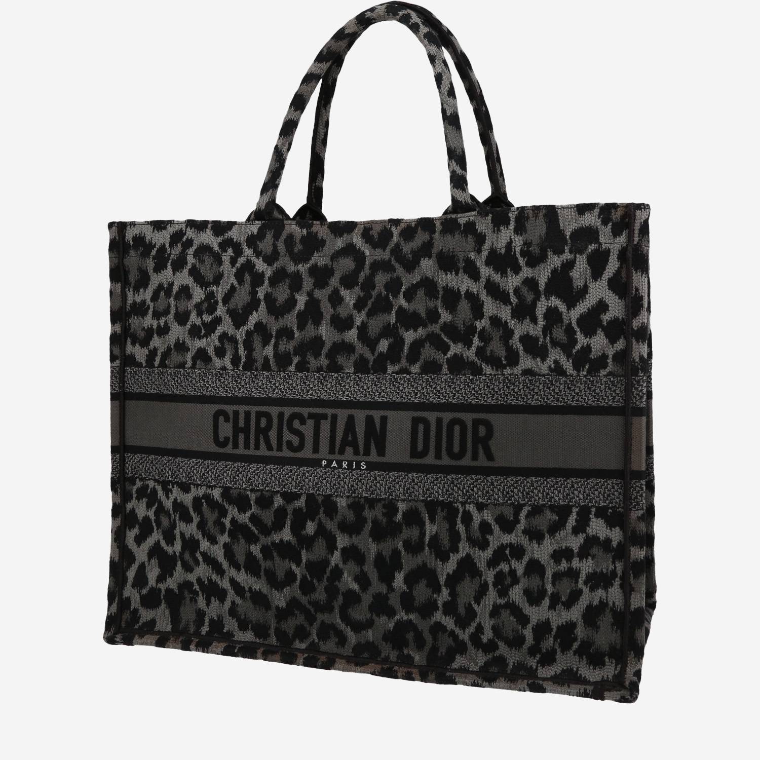 Dior Book Tote shopping bag in grey canvas1:1High-quality replica