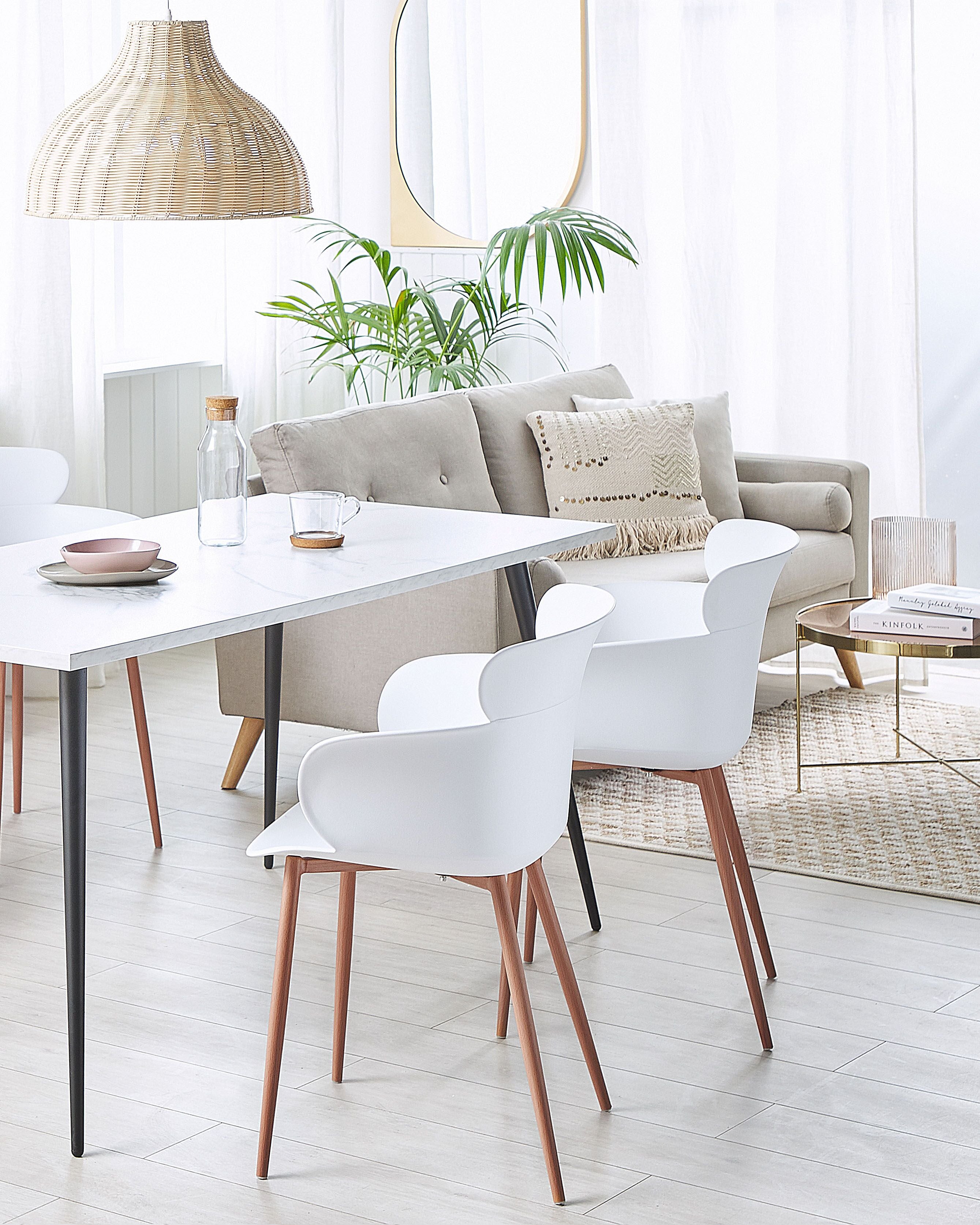 Set of 2 Dining Chairs SUMKLEY White